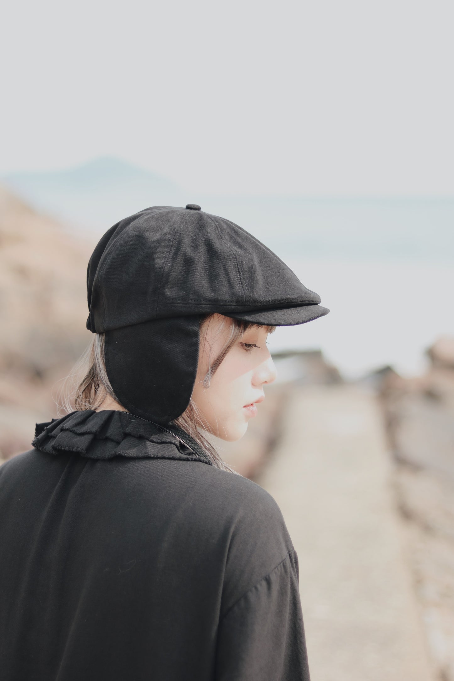 Snoopy Hat (Beige/Black/White)