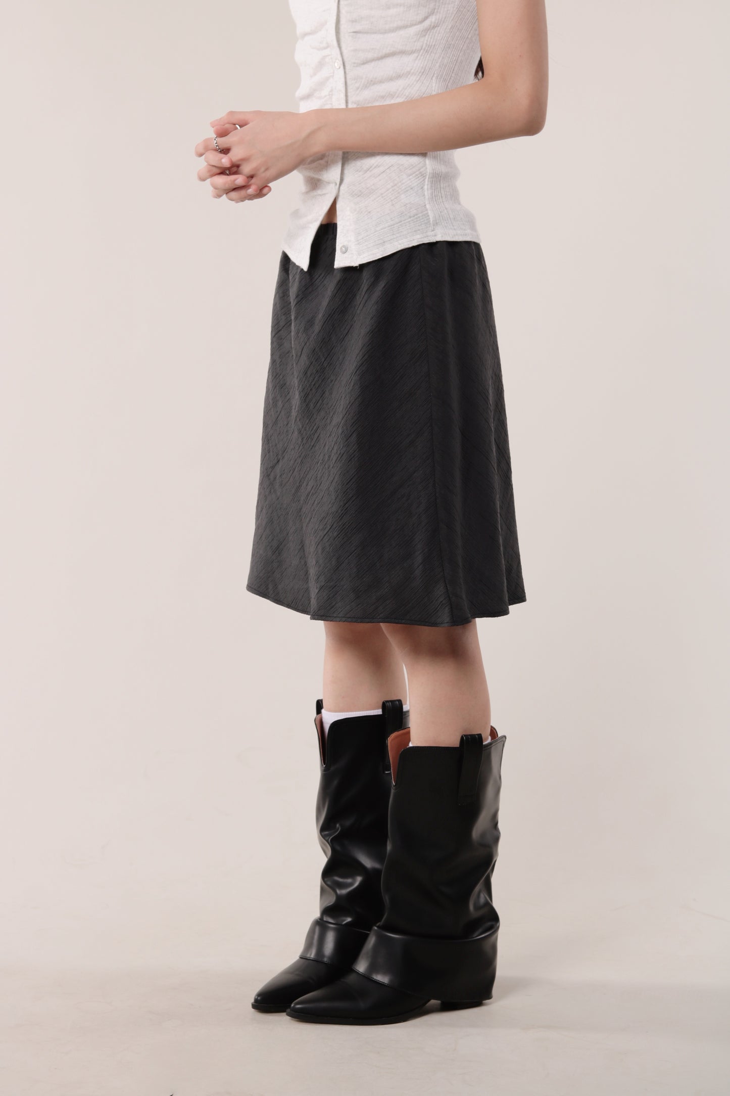 Textured Skirt (Black)