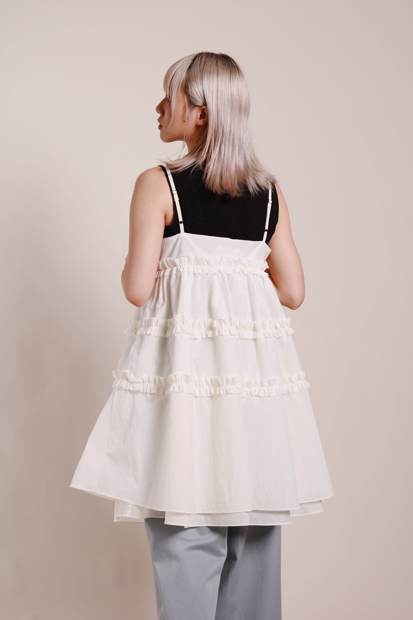 Doll Ruffle Dress (Ivory)