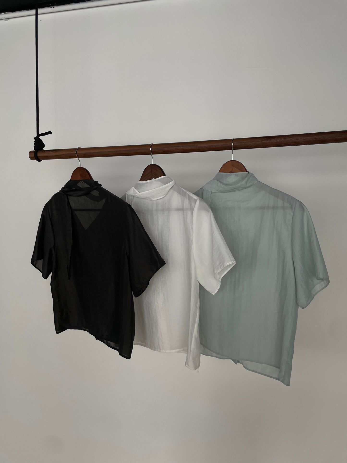 See Through Tie Top (Sky)