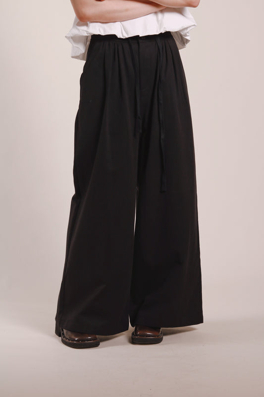 Renne Wide Leg Pants (Black)
