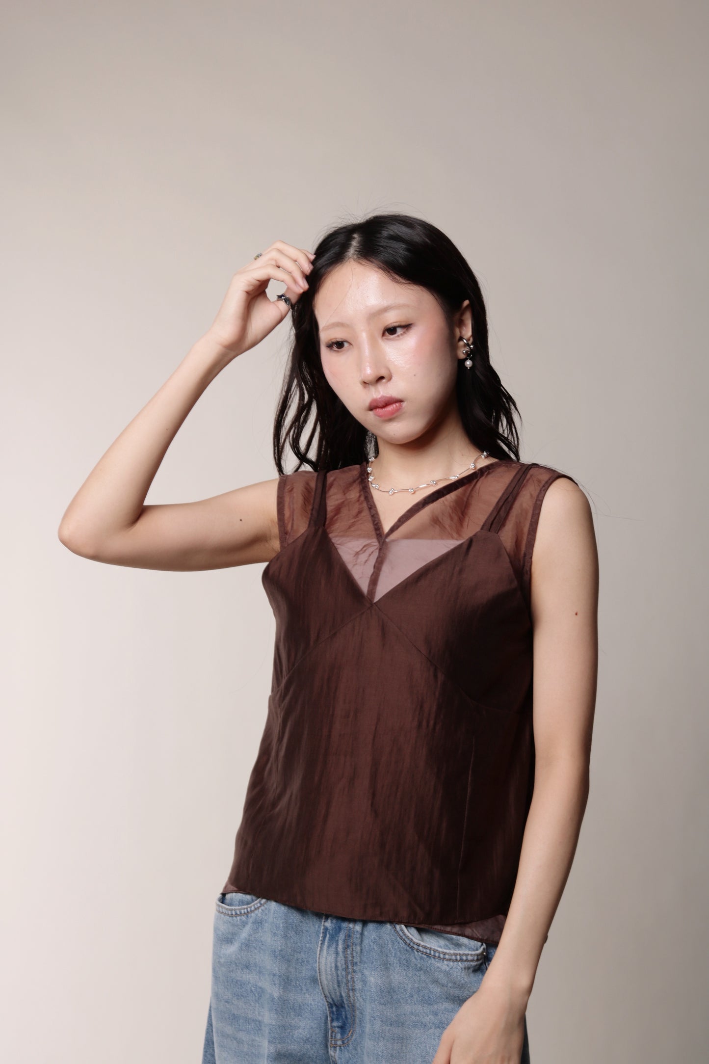 Chaya Layered Top (Brown)