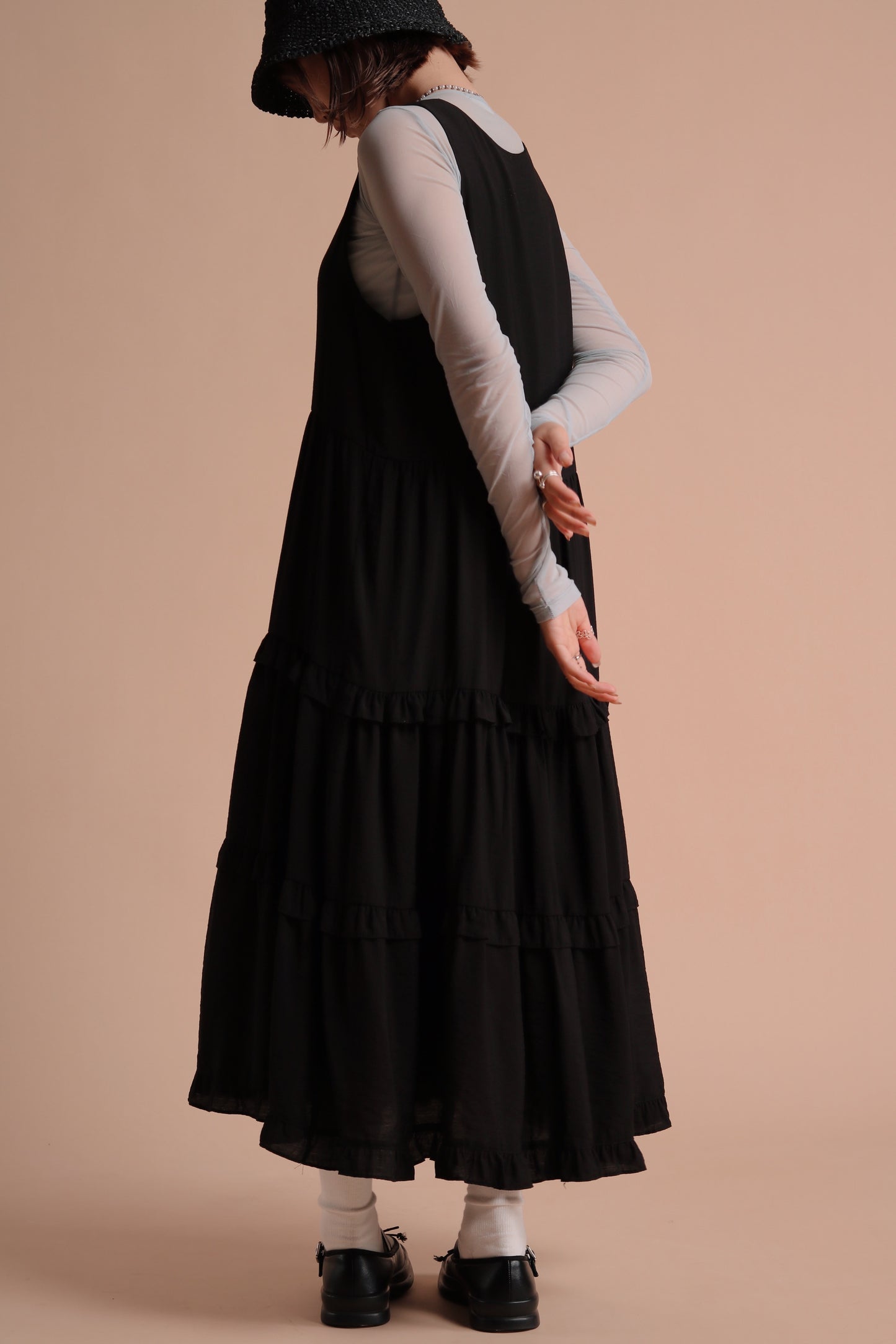 Alva Ruffle Dress (Black)