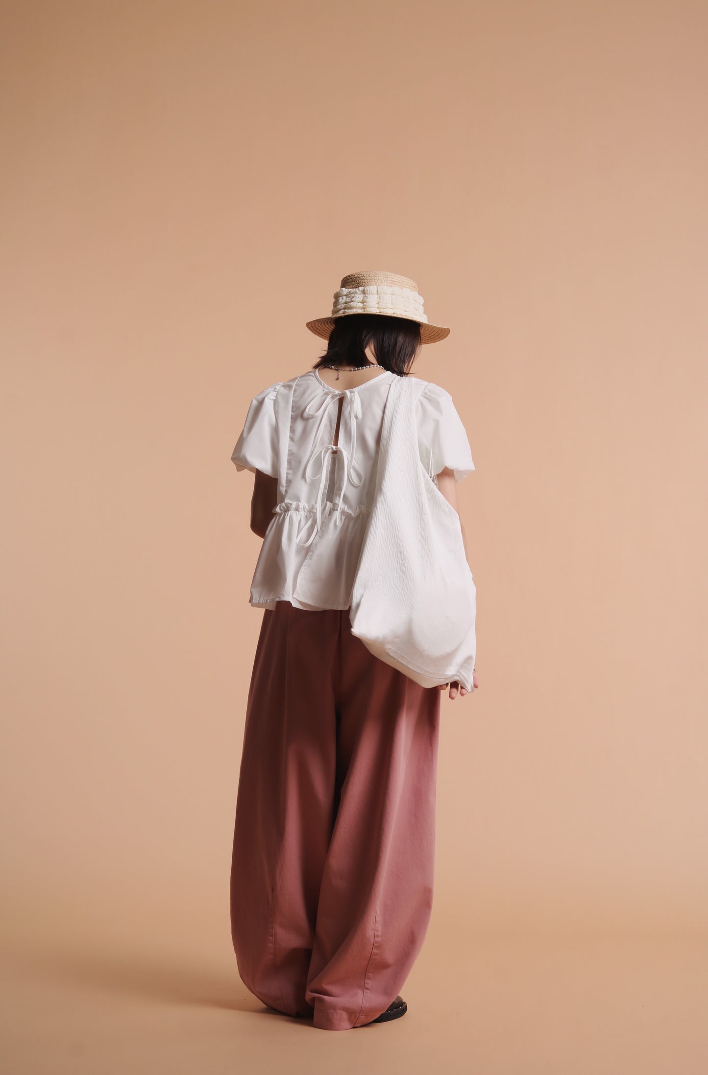 Textured stripe Bag (Black/White)