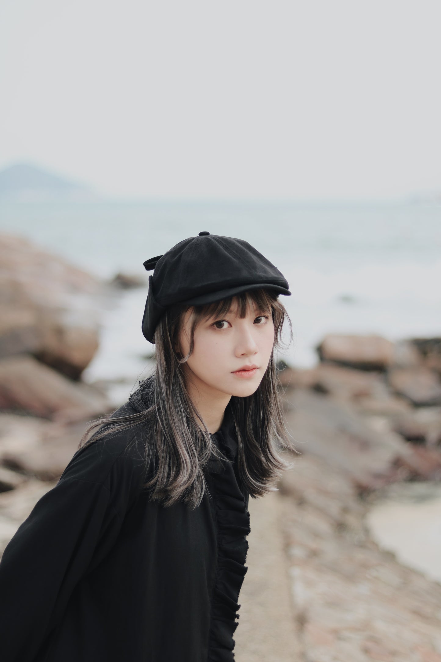 Snoopy Hat (Beige/Black/White)