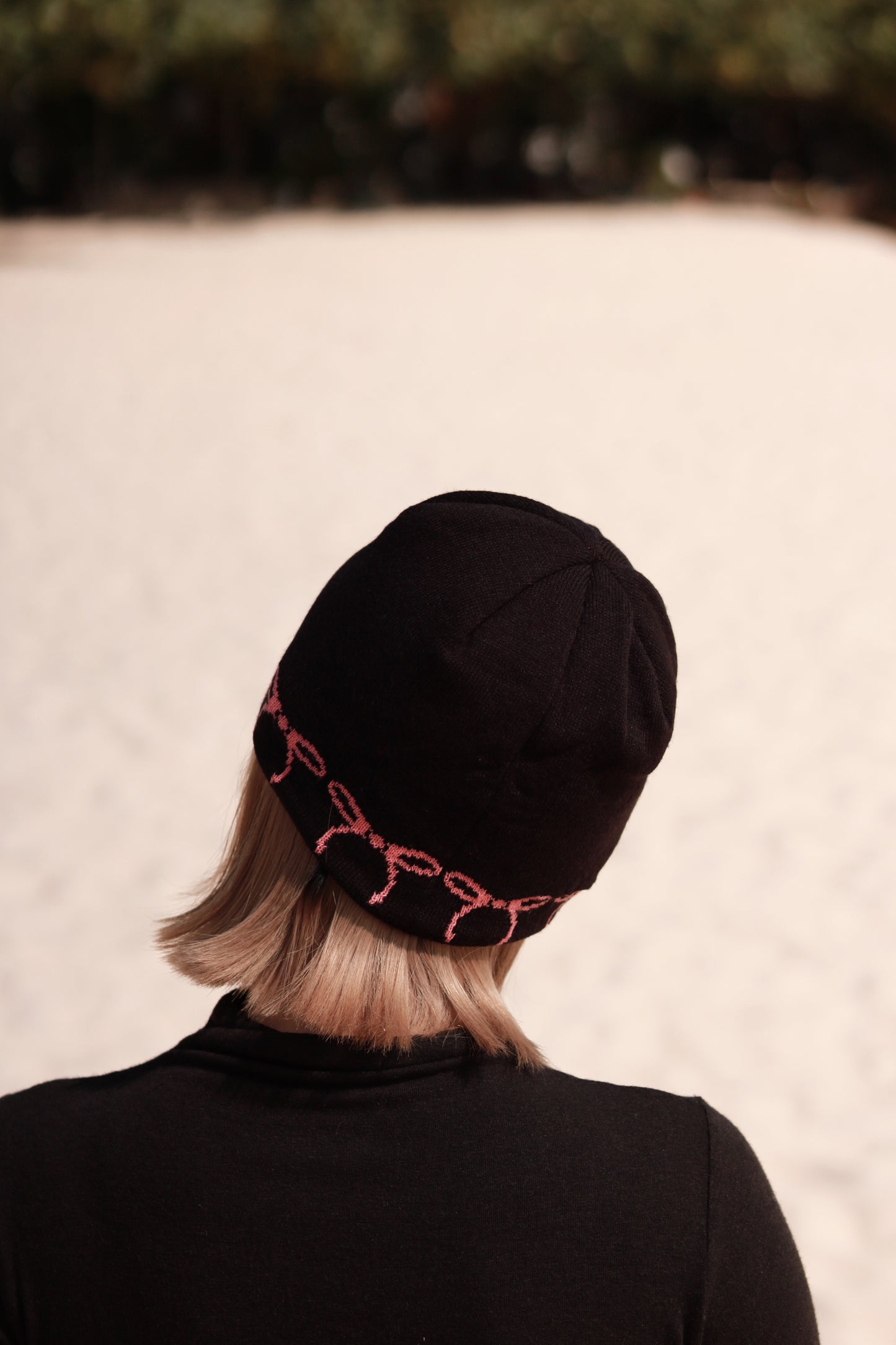Little Ribbon Beanie (Black)