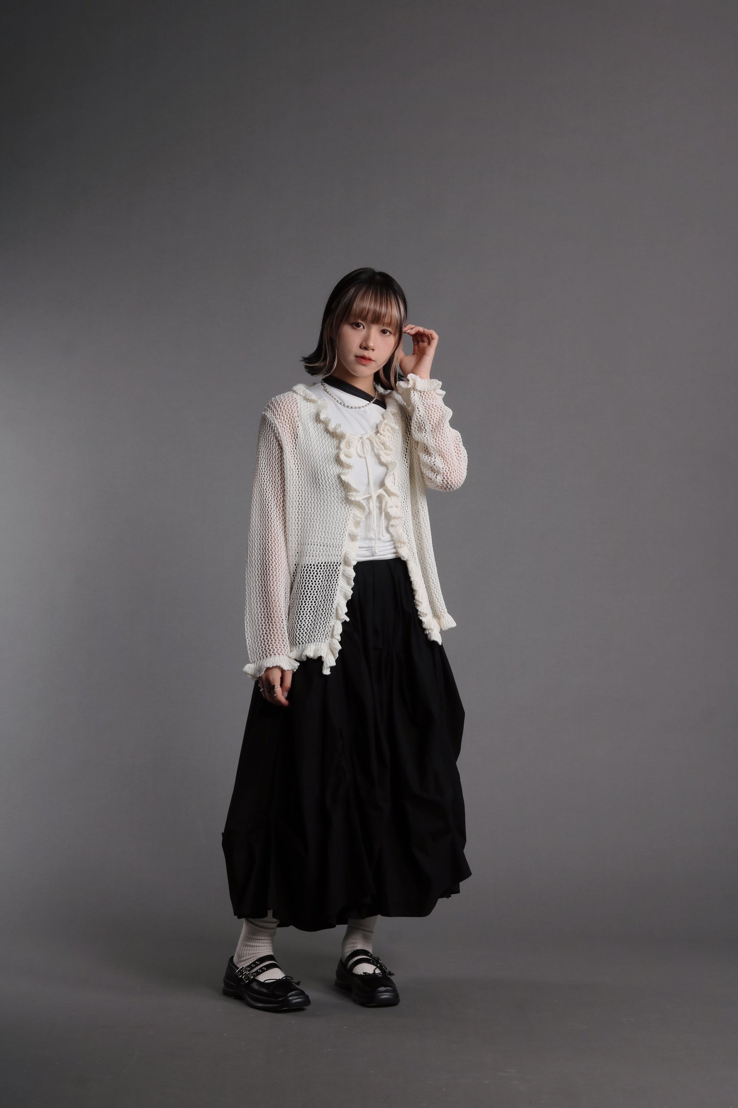 Doll Gathered Skirt (Black)