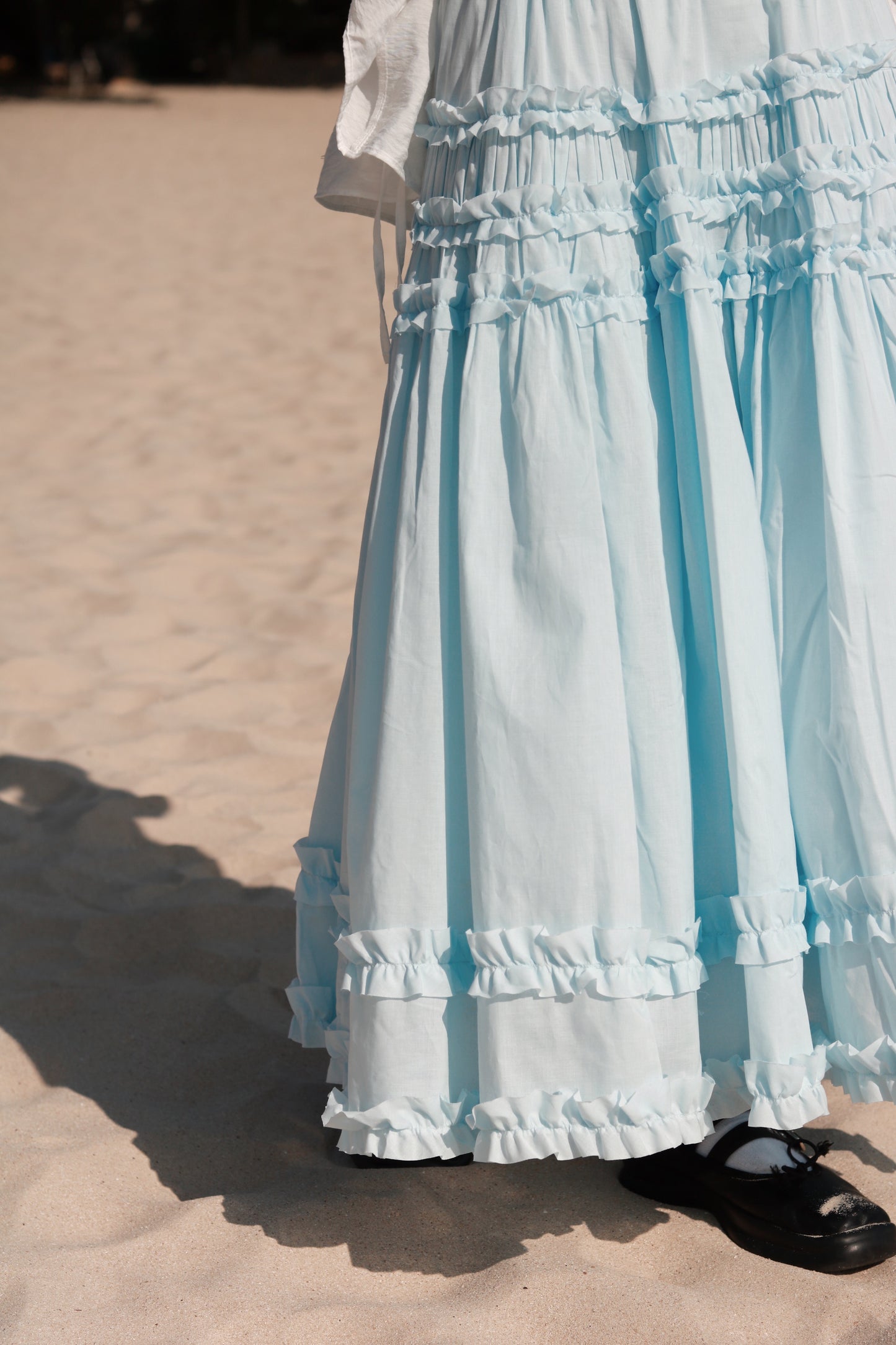 Doll Double Ruffle Skirt (Blue)