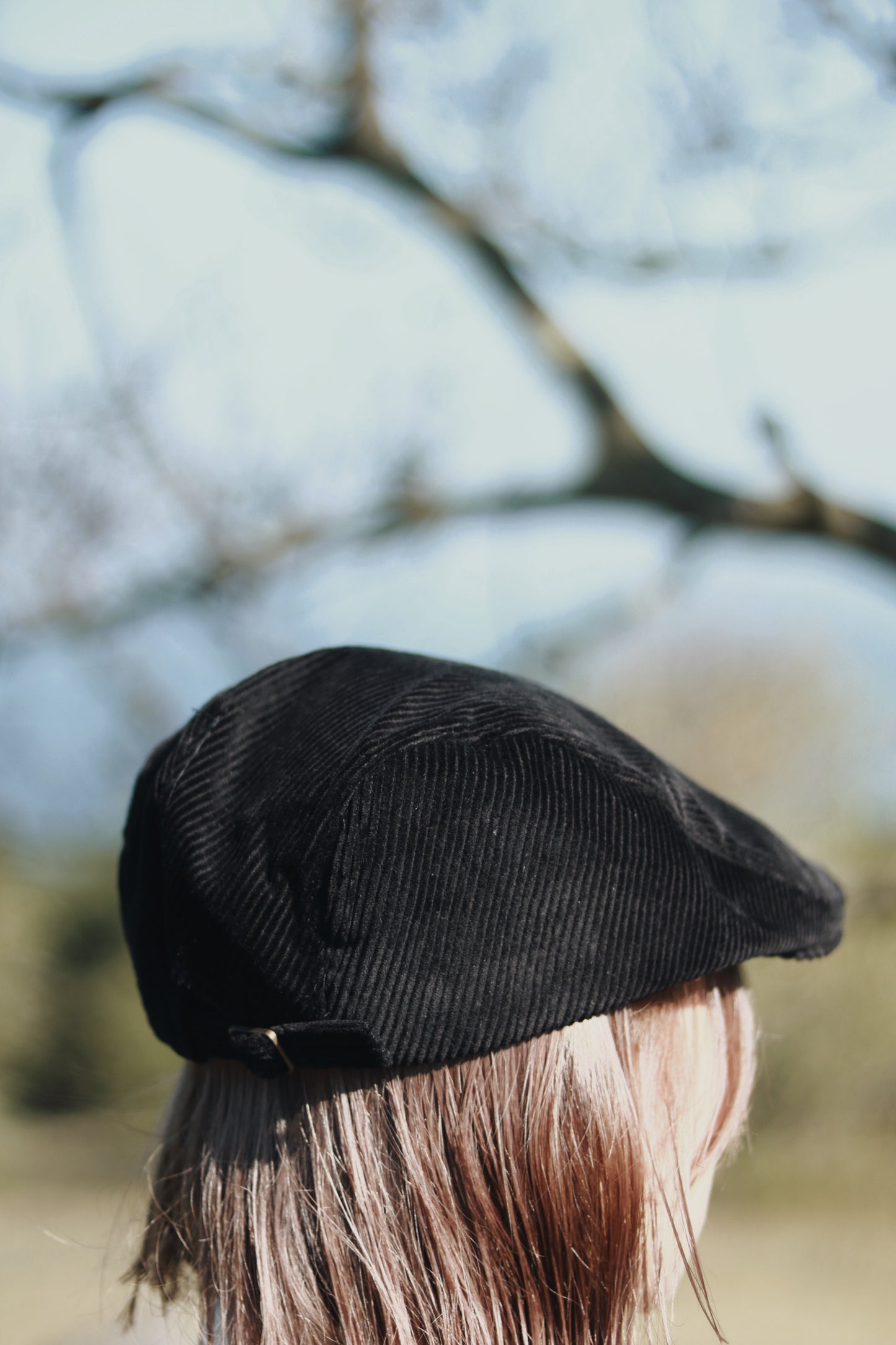Corduroy News Cap (Black)