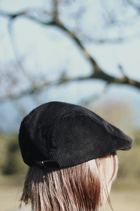 Corduroy News Cap (Black)