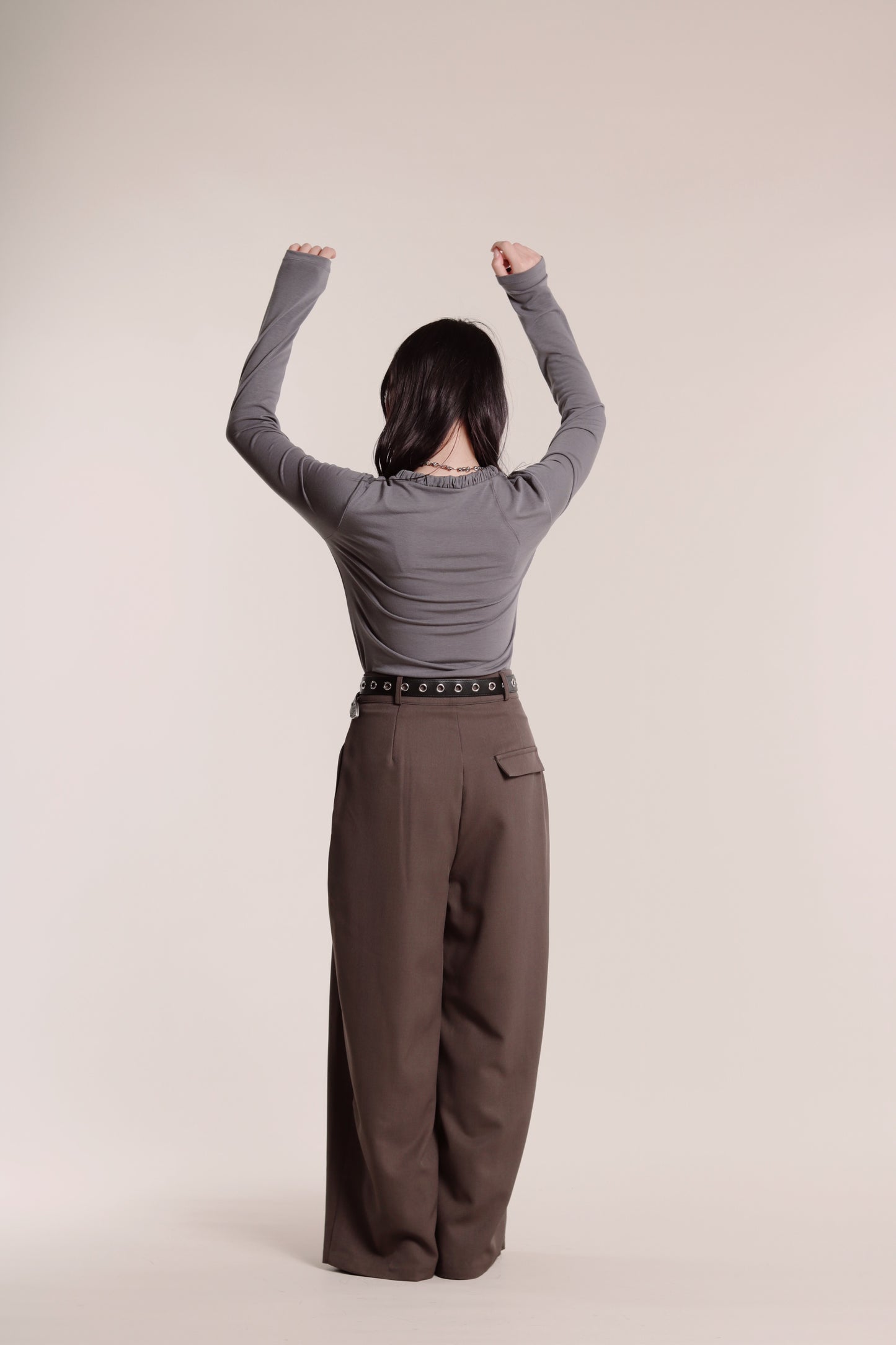 Spring Pleat Pants (Brown)