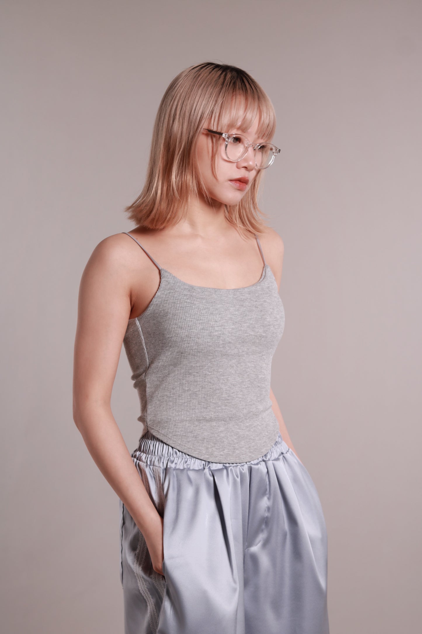 Scoop Bra Top (Grey)