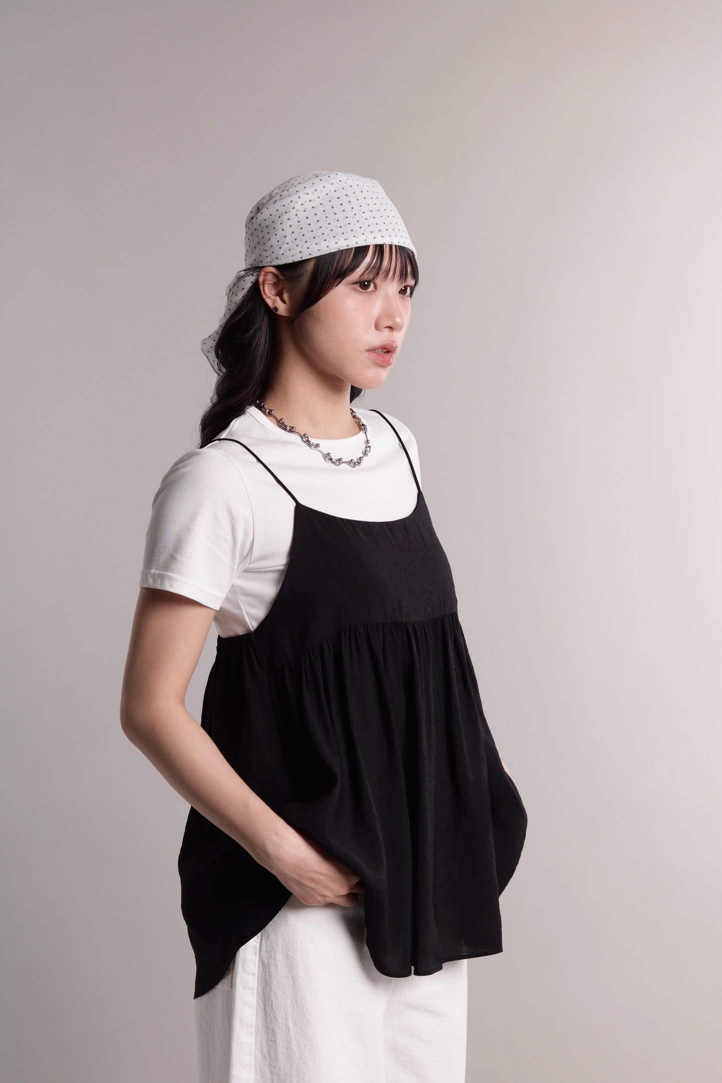 Polka Dot Scarf (White)