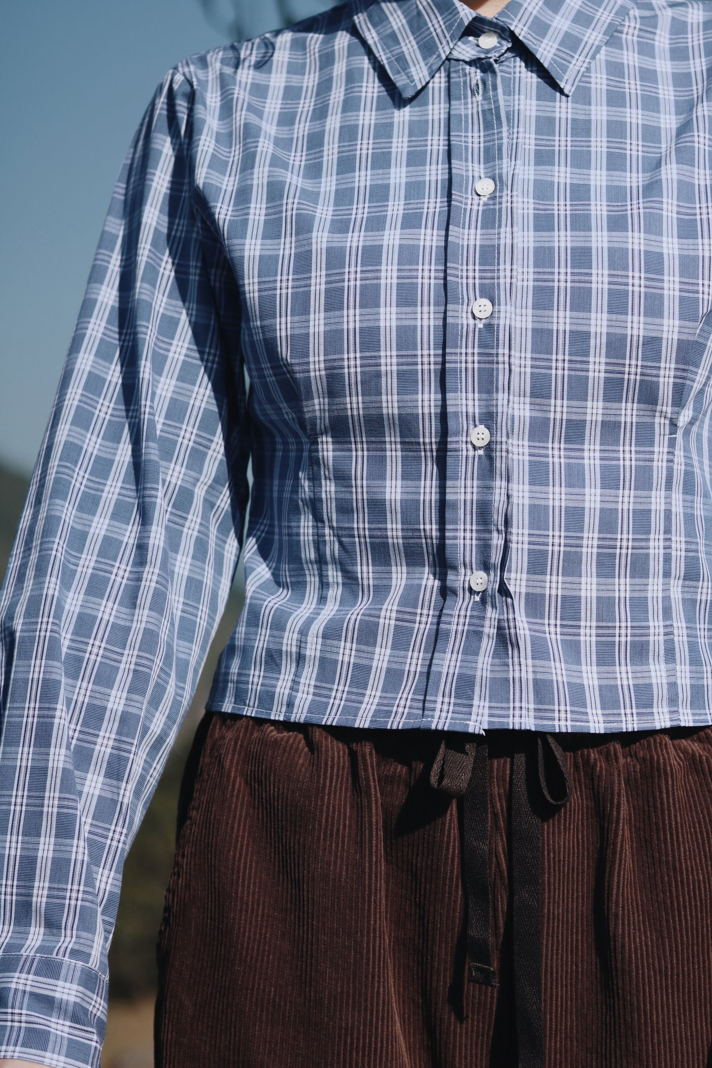 Cropped Shirt (Checkered)