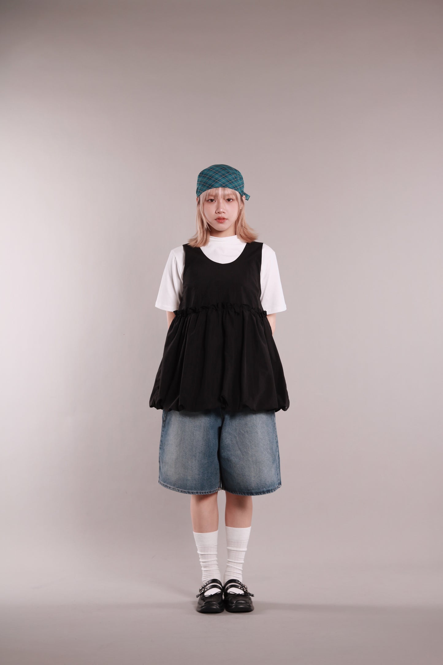 Mock Neck Tee (White)