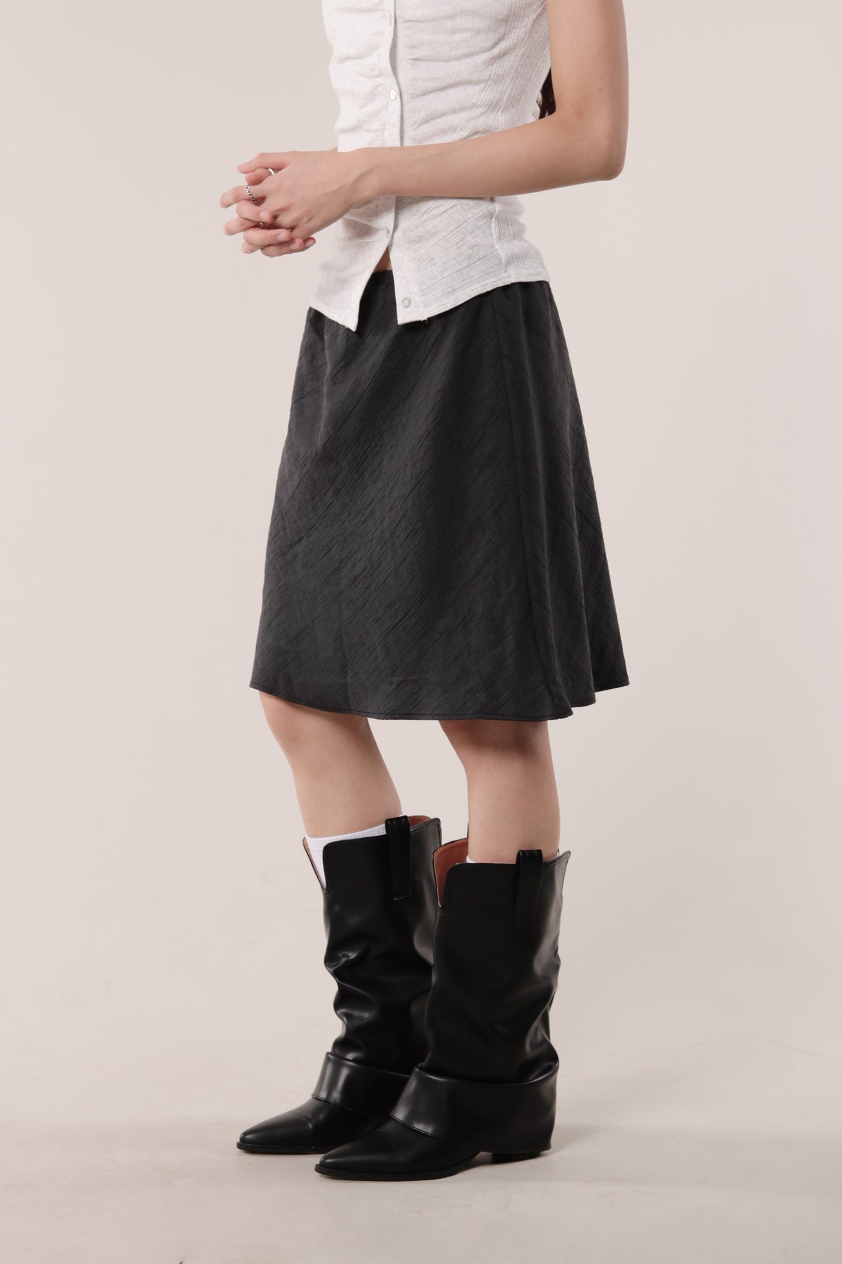 Textured Skirt (Black)