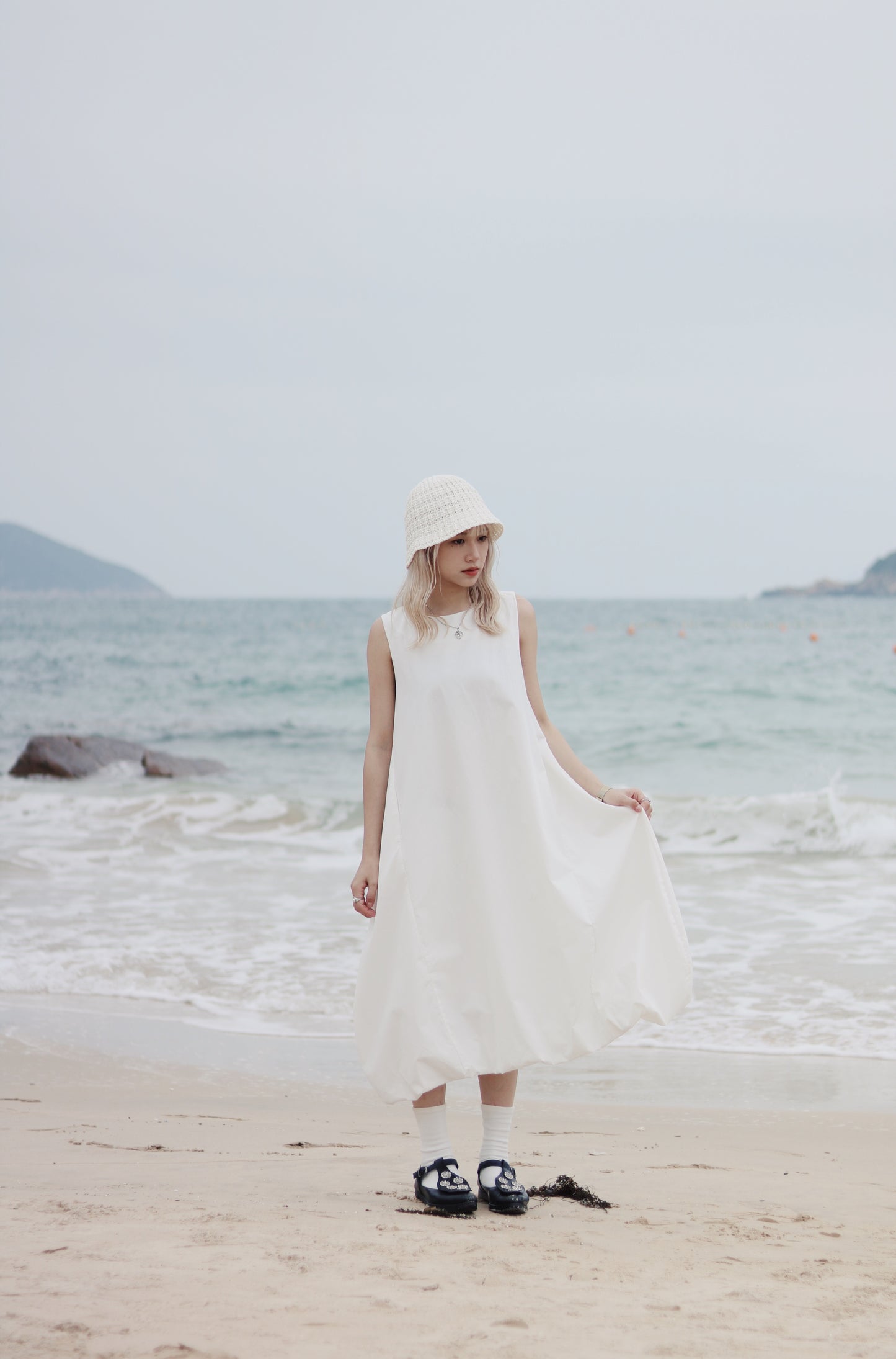 Bubble Cloud Dress (White)