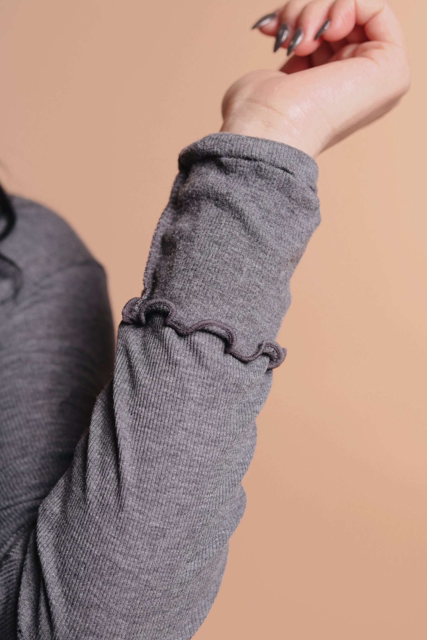 Double Ruffle Top (Grey)