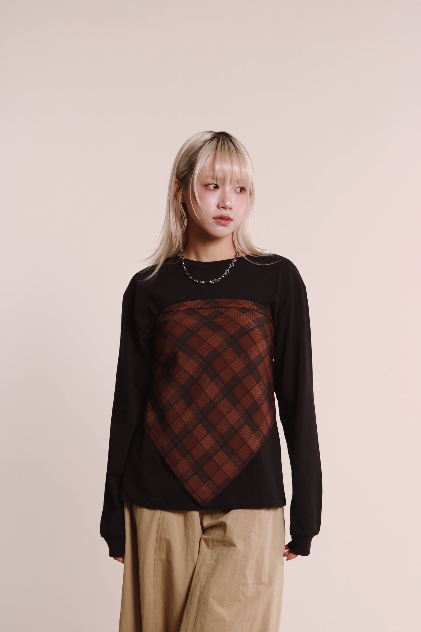 Checkered Scarf (Brown)