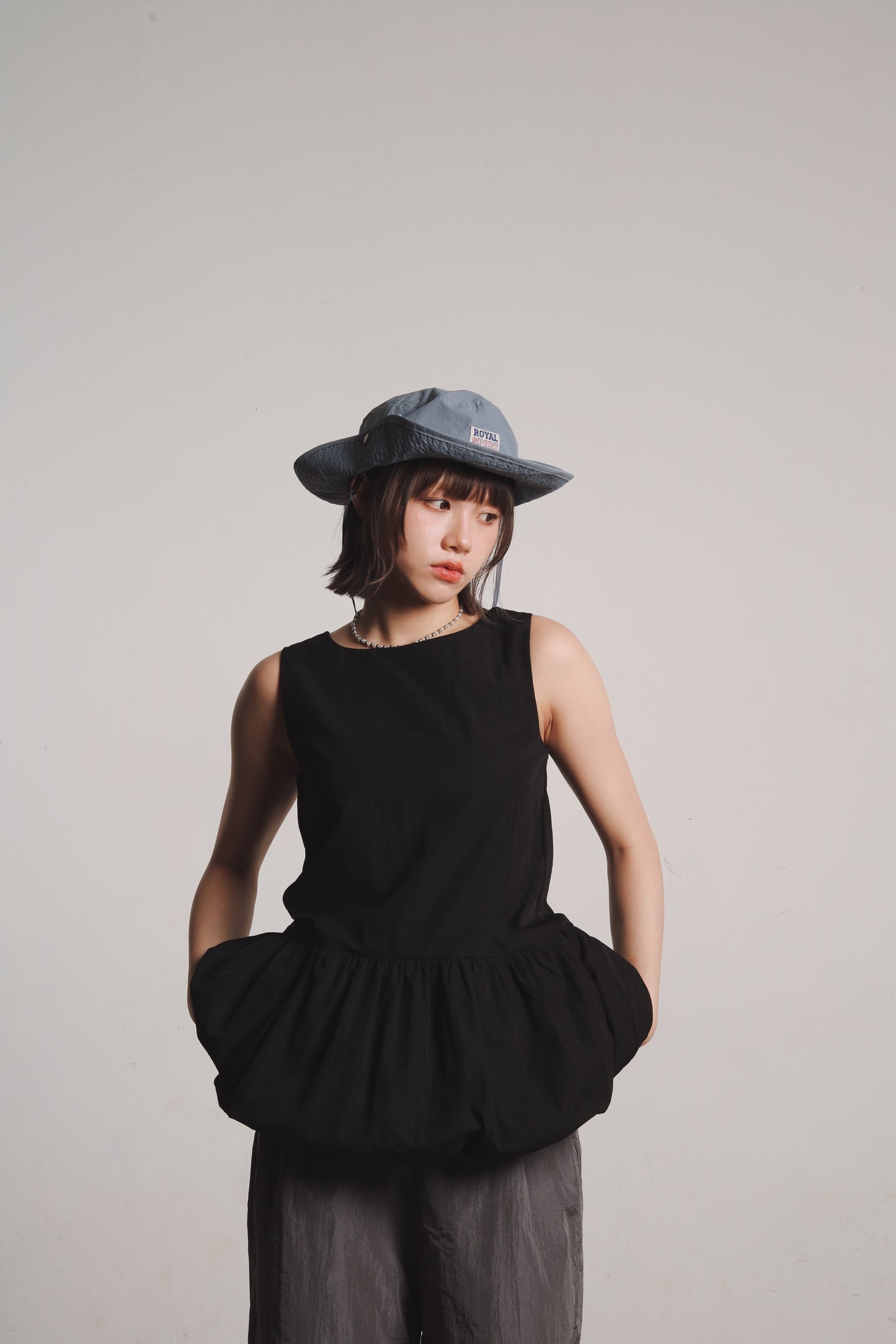 Bubble Cloud Mini Dress (Black)