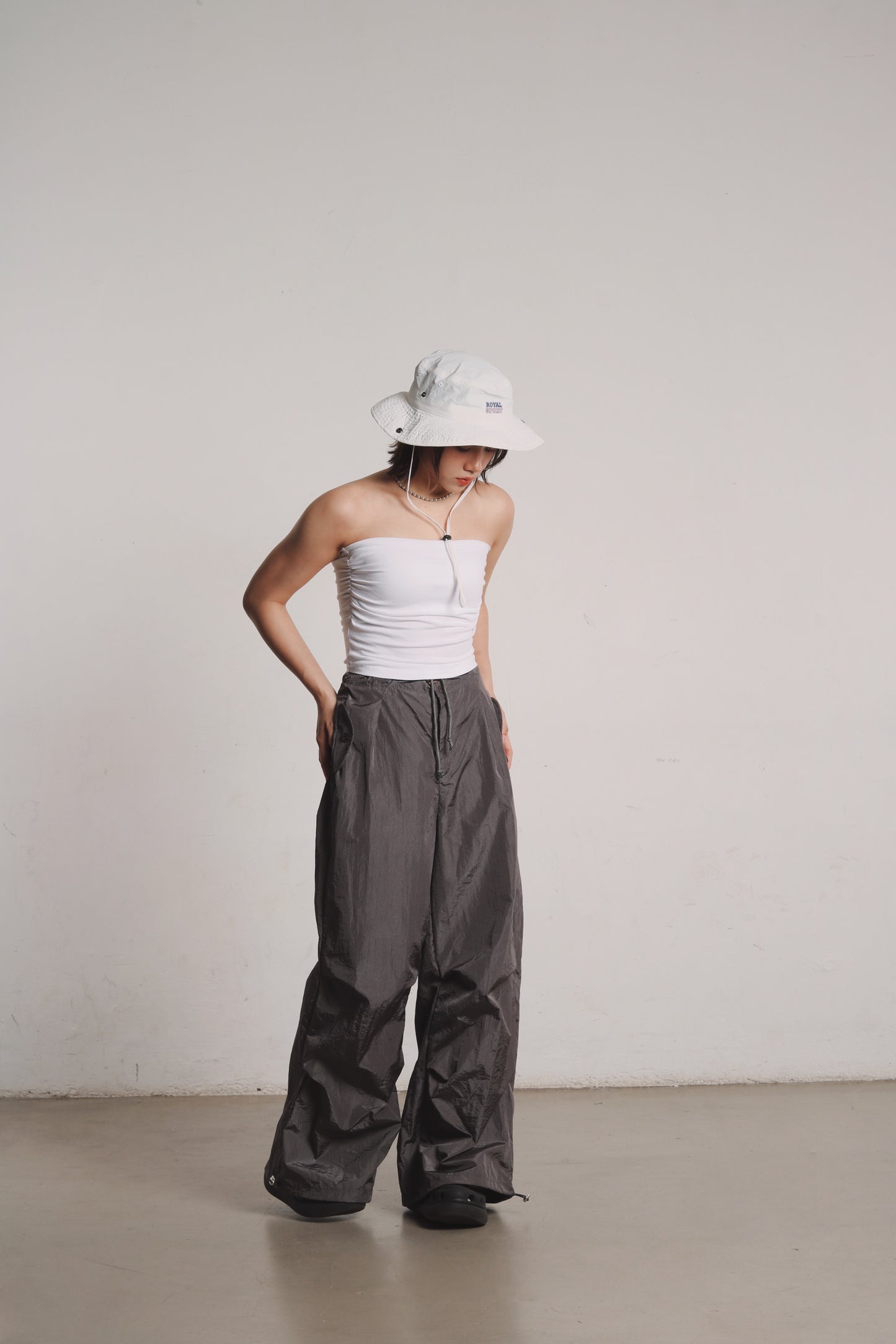 Gathered Tube Top (White)