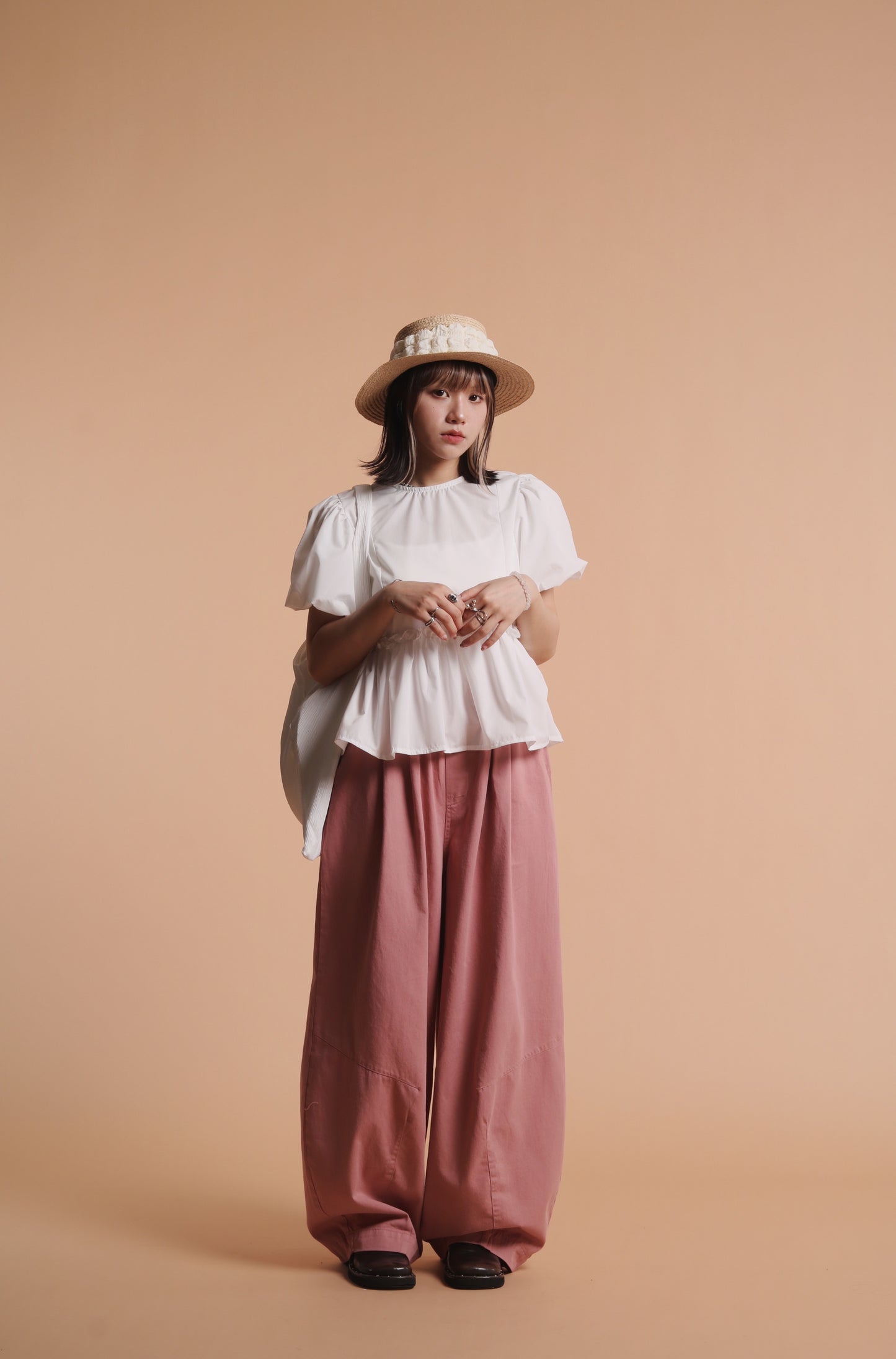 Textured stripe Bag (Black/White)