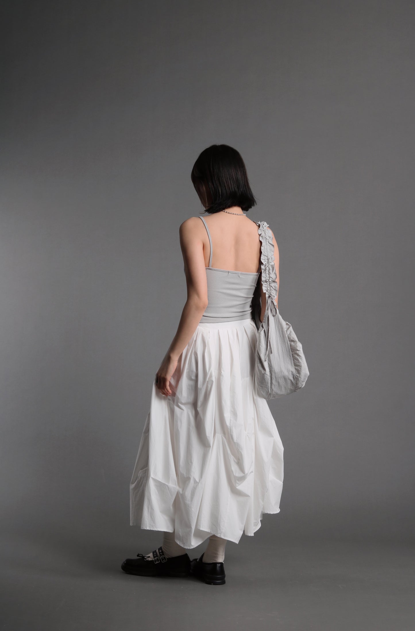 Doll Gathered Skirt (White)