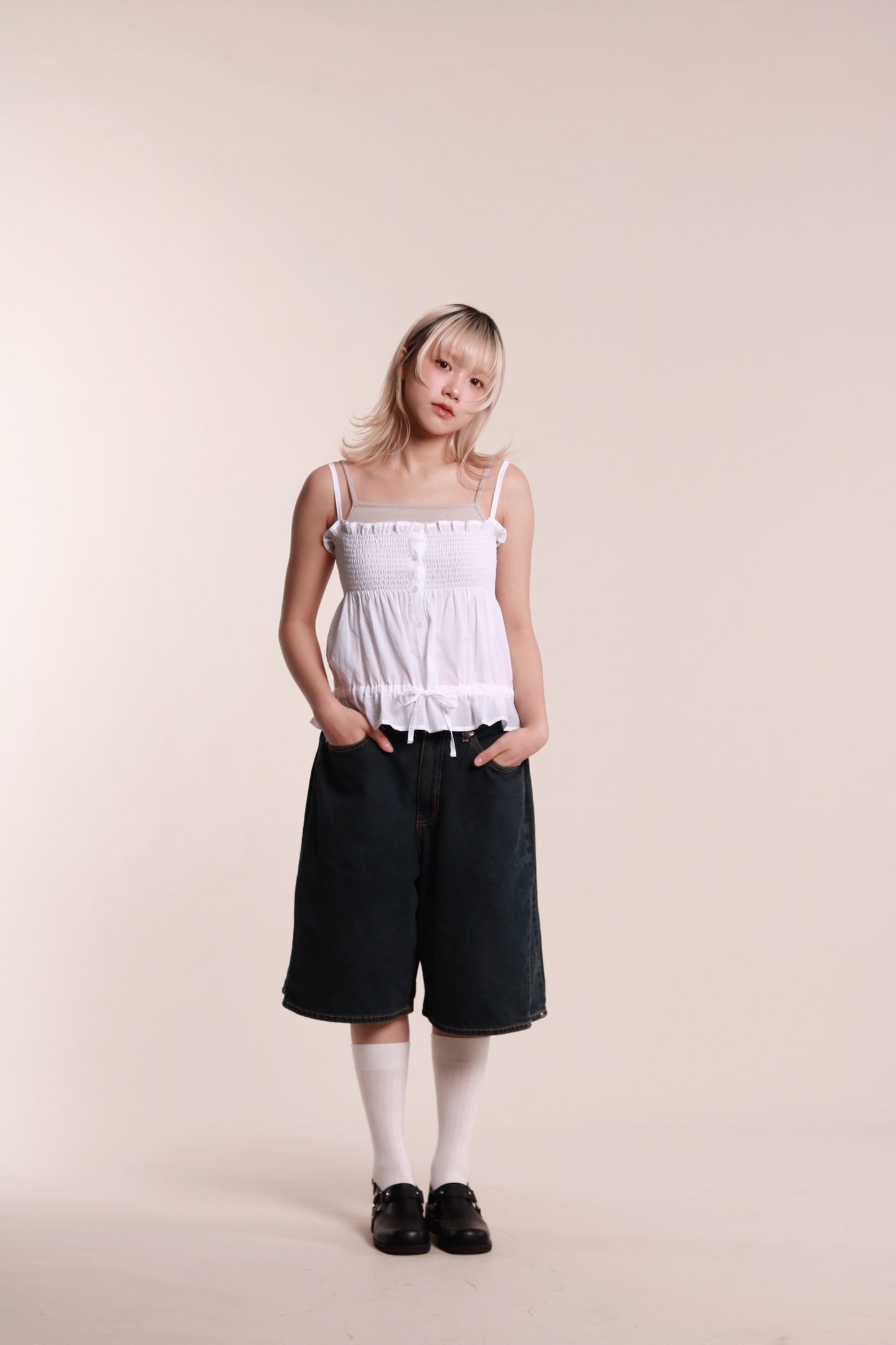 Audrey Sleeveless Top (White)