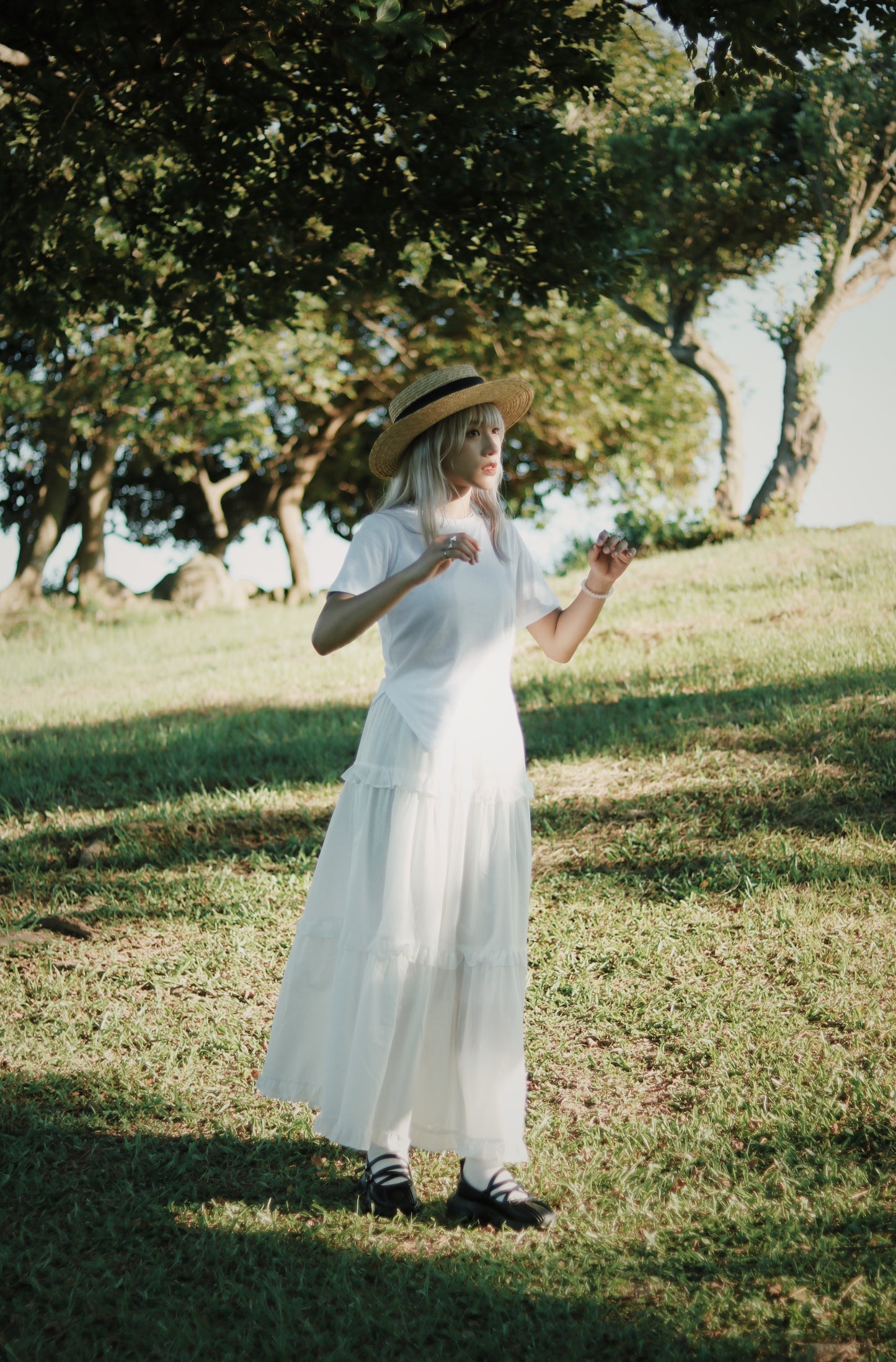 Ruffle Skirt (White)