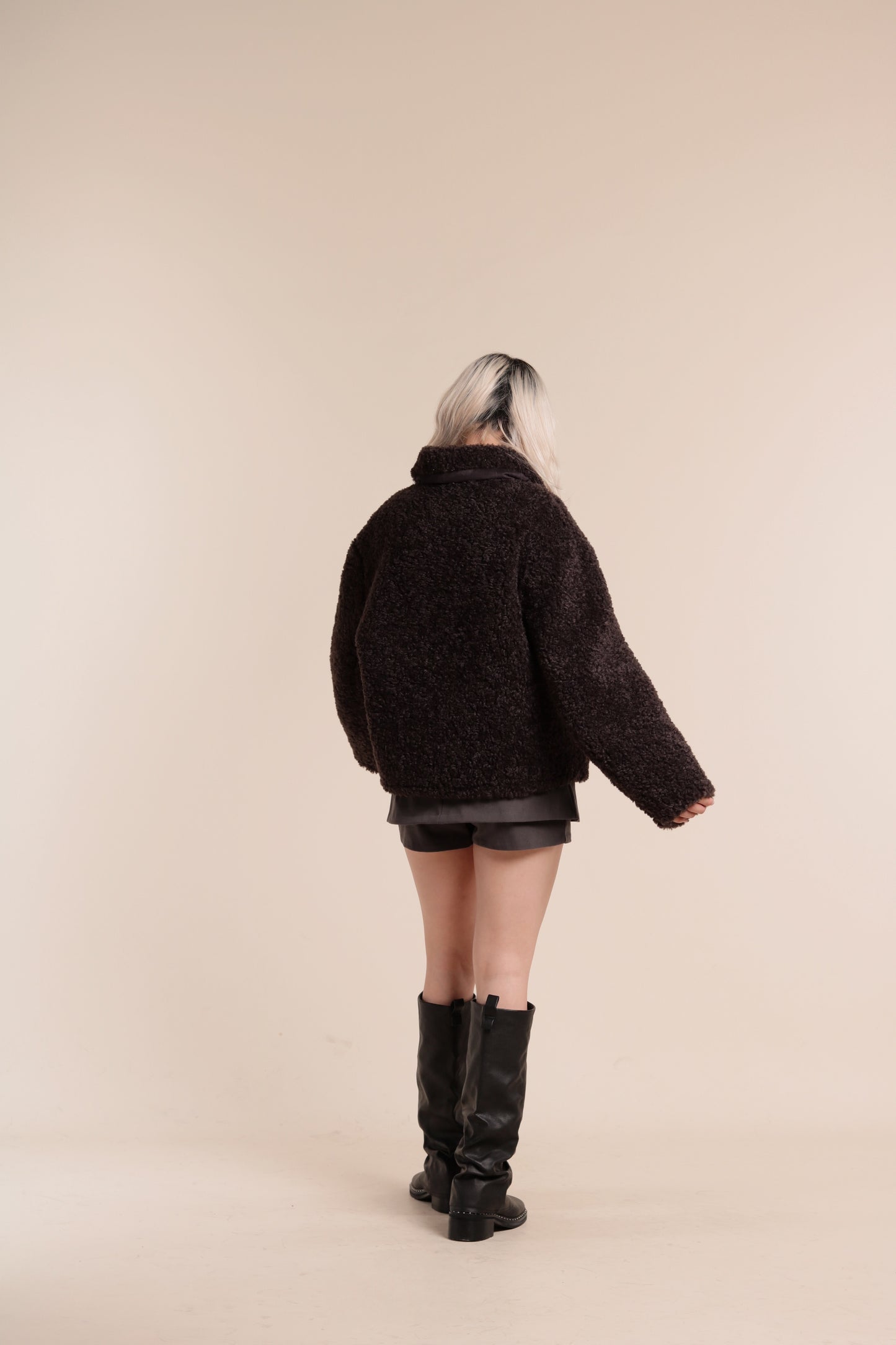 Belted Pants Skirt (Charcoal)