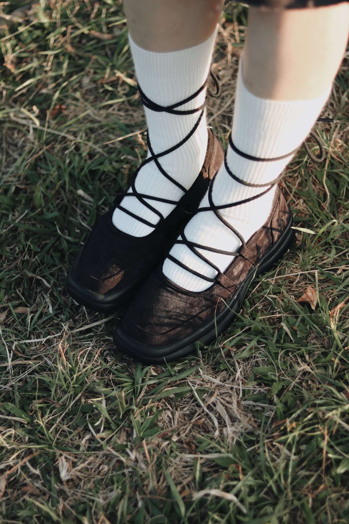 Doll Ballet Shoes (Black/Grey)