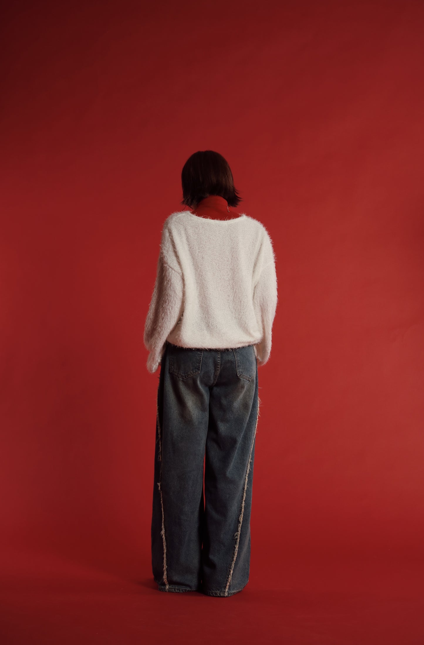 Fluffy Oversize Top (White)