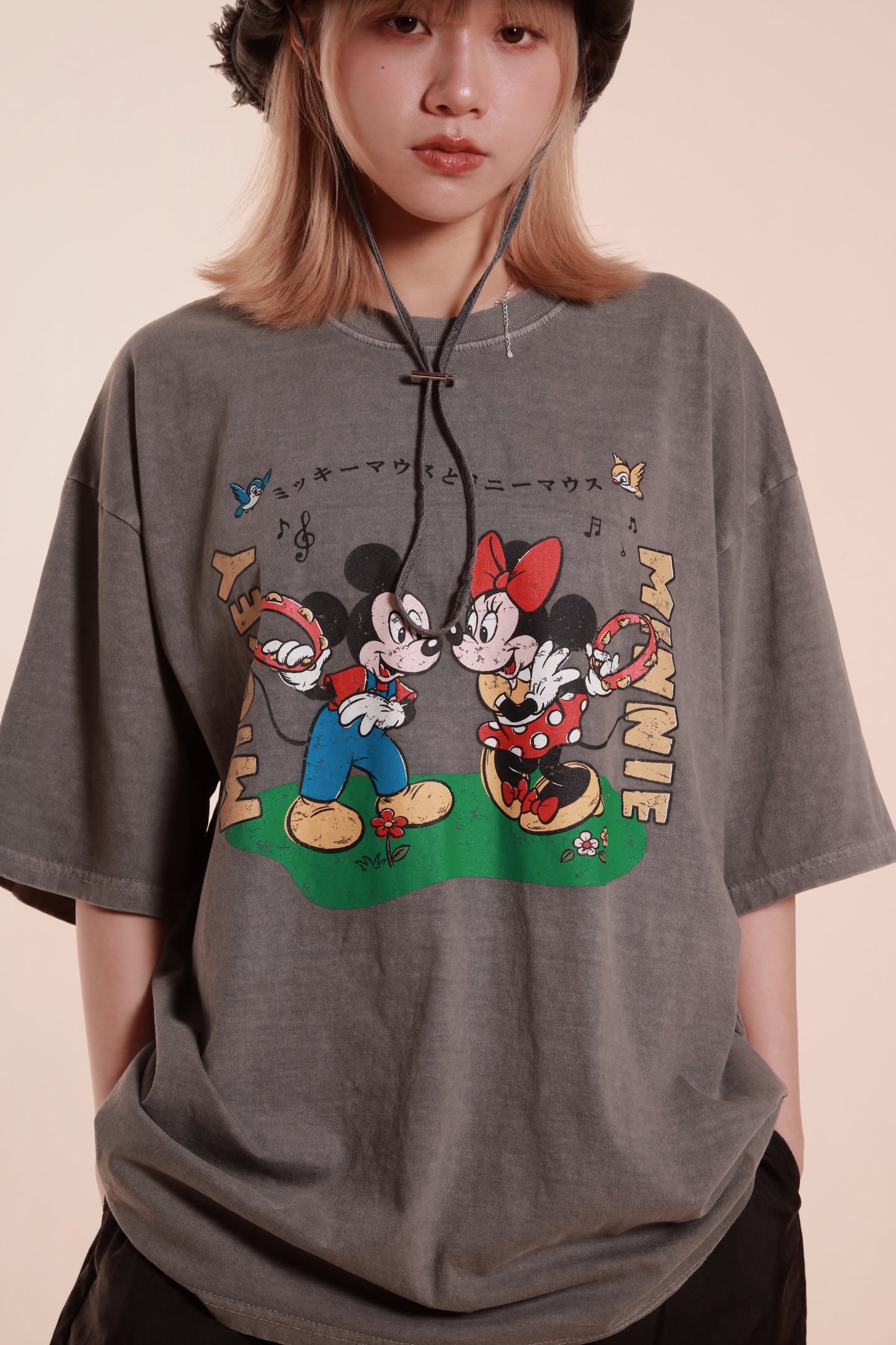 Oversized Mickey Tee (Grey)