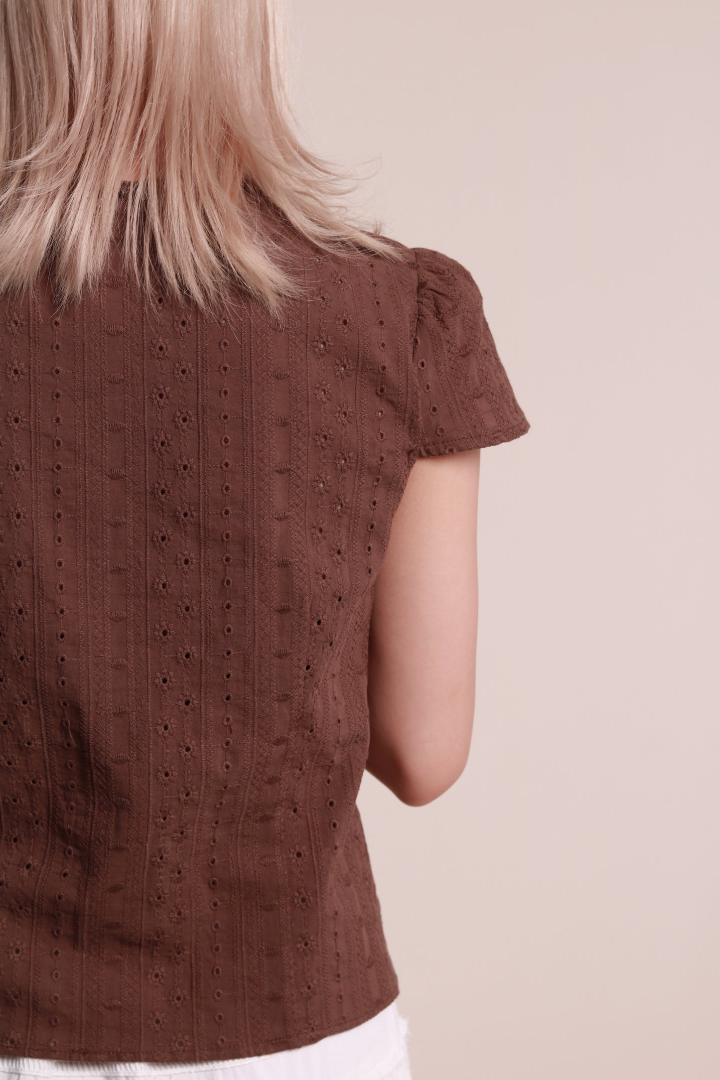 Lace Blouse (Brown)
