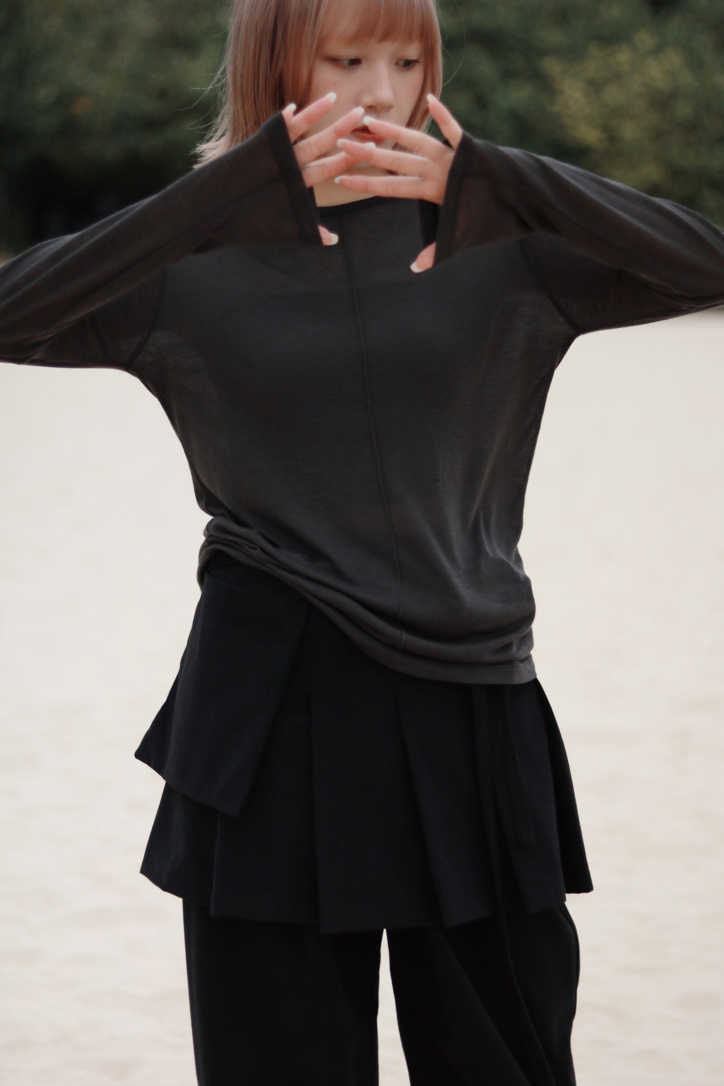 Spring Basic Top (Charcoal/Pink/Purple/White)