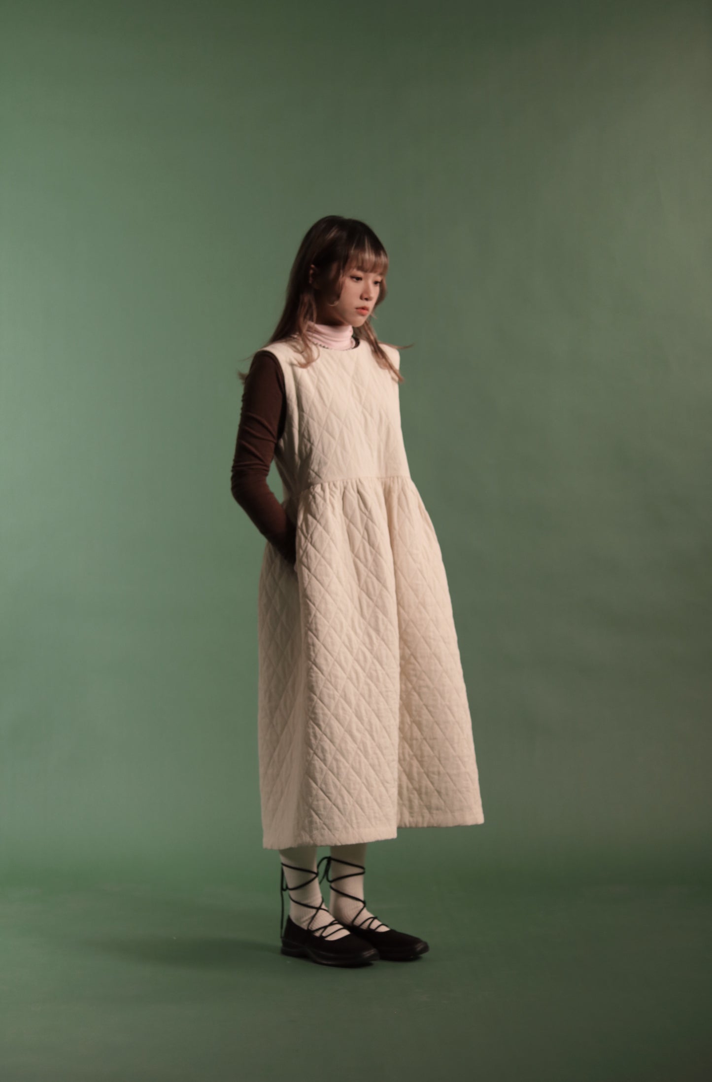 Doll Padded Dress (Ivory)