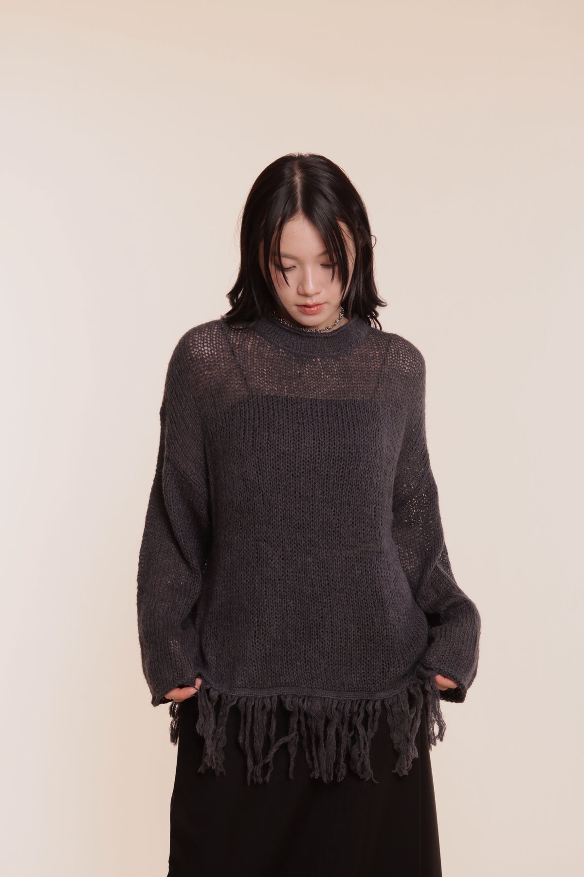 Soso Knit Top (Charcoal)