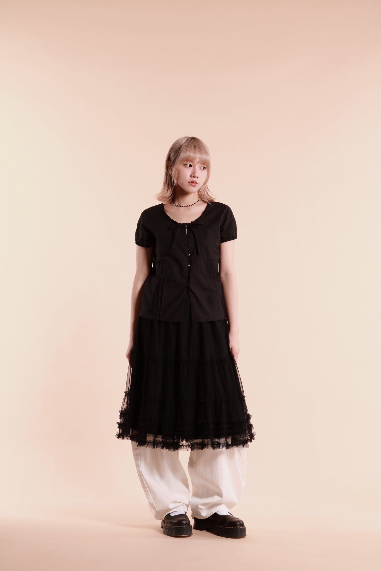 Ribbon Jeans (White)