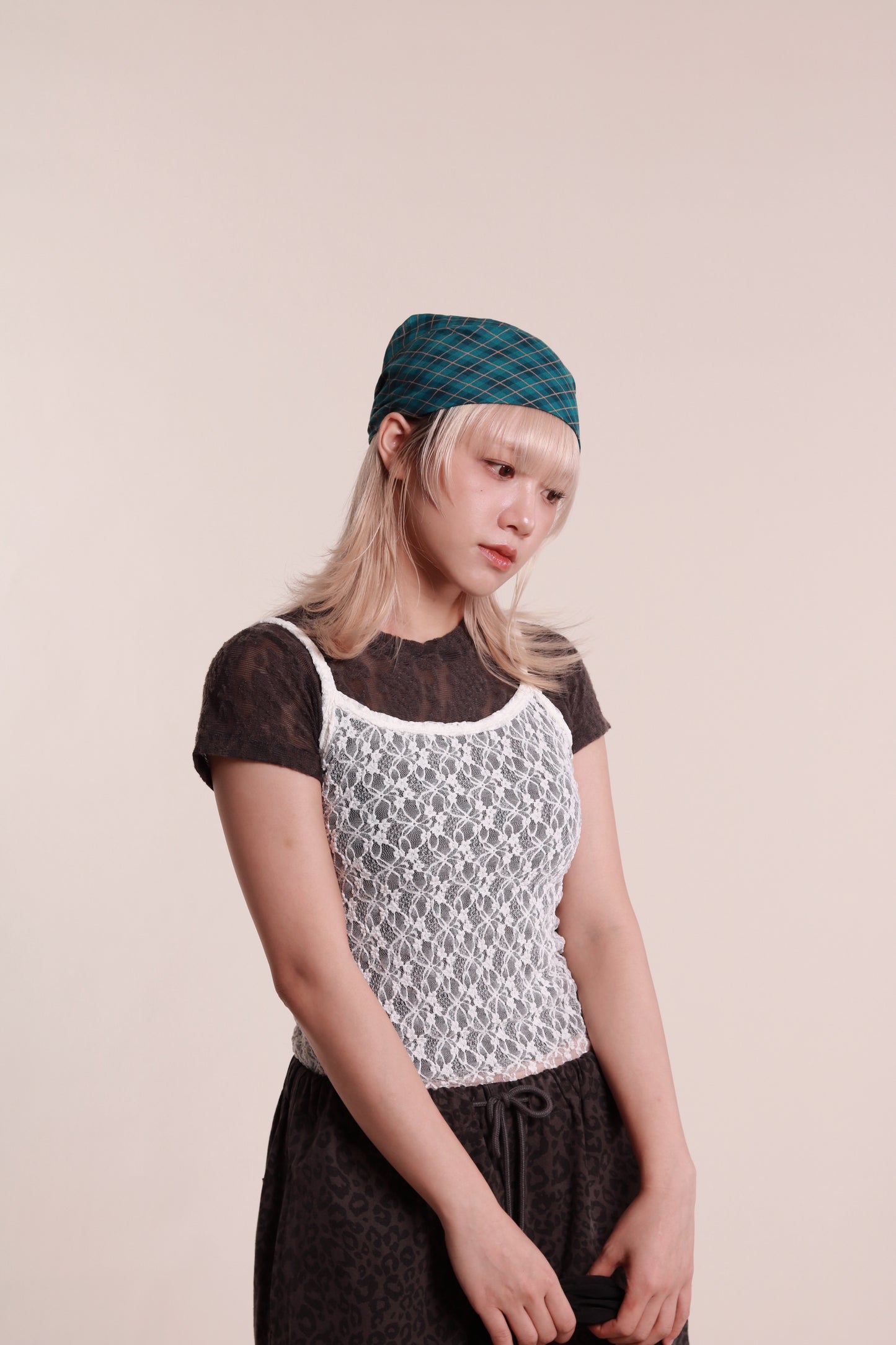 Mesh Sleeveless Top (White)