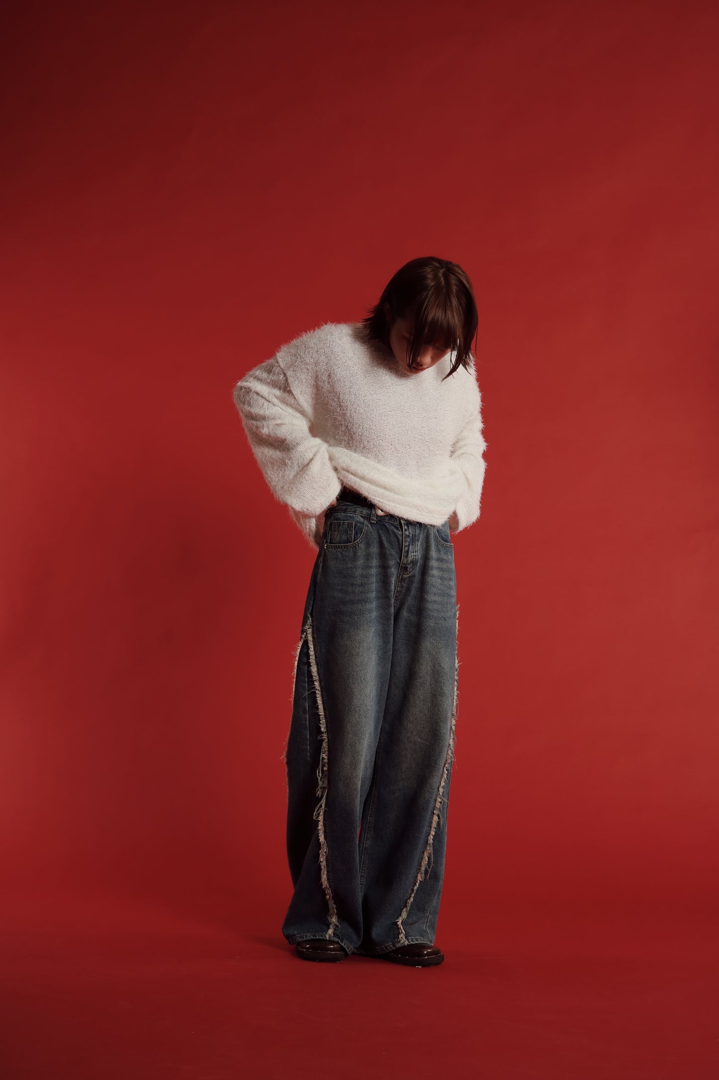 Fluffy Oversize Top (White)
