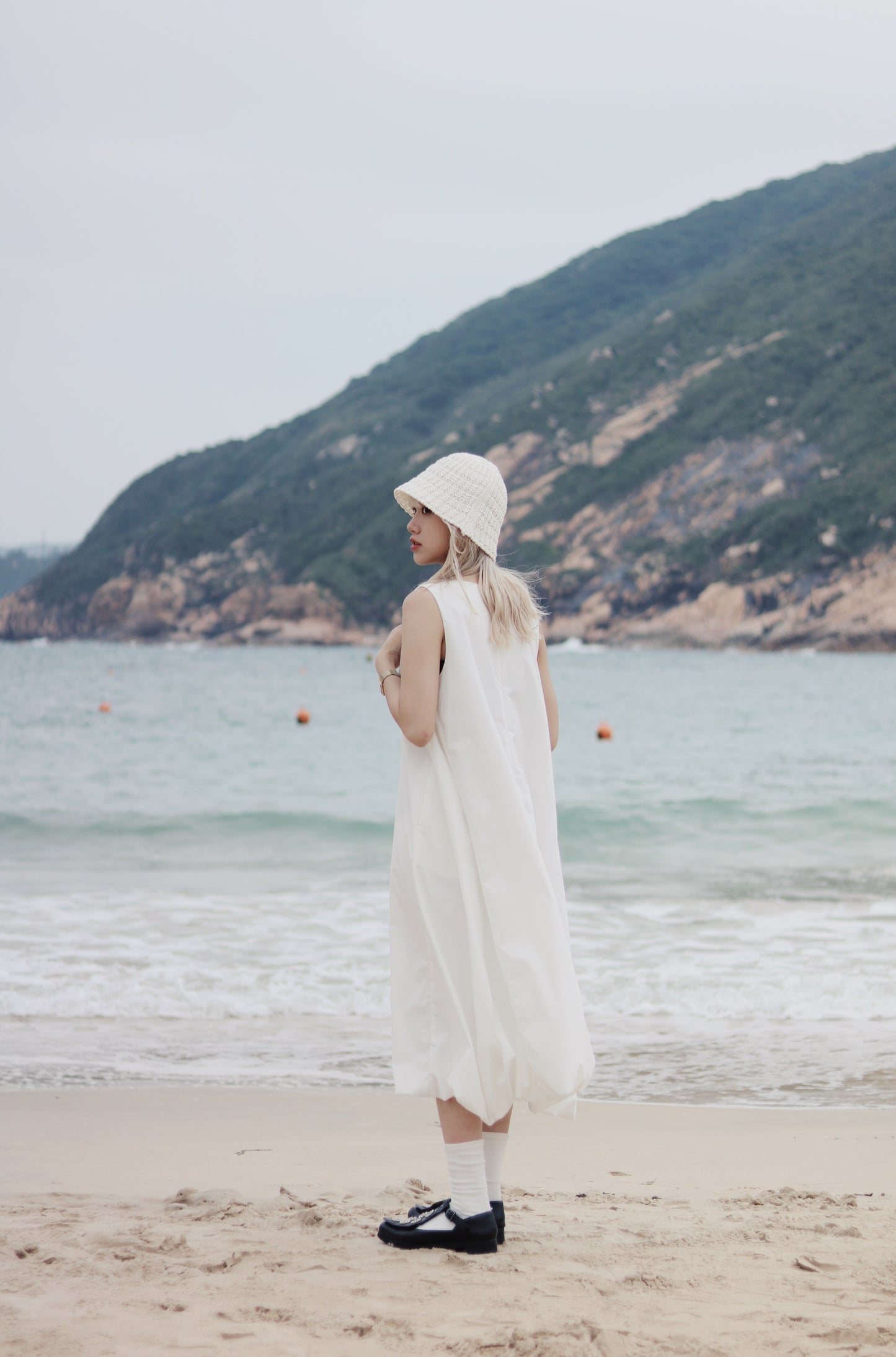 Bubble Cloud Dress (White)