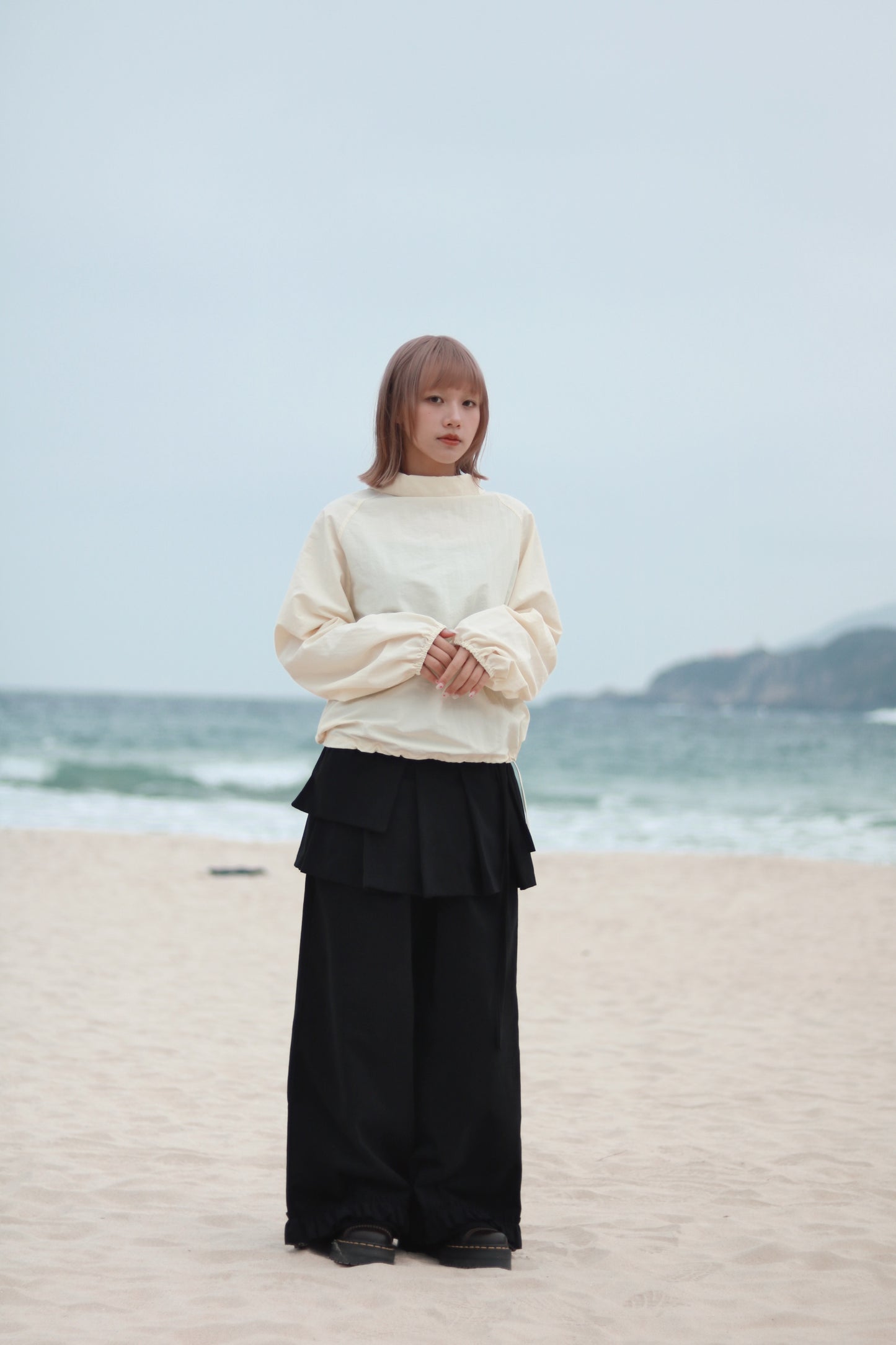 Funnel Neck Top (Butter)