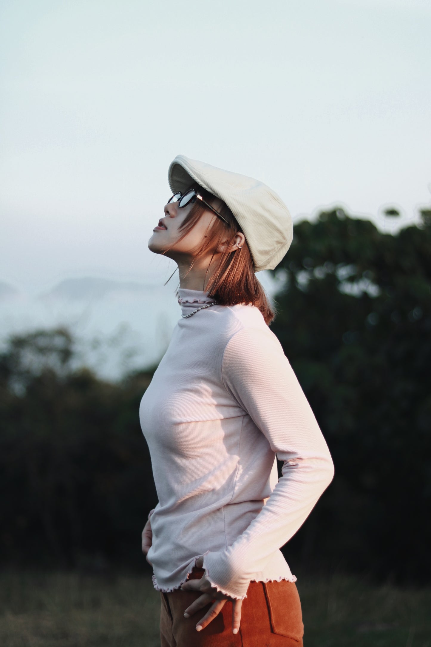 Corduroy News Cap (Ivory)