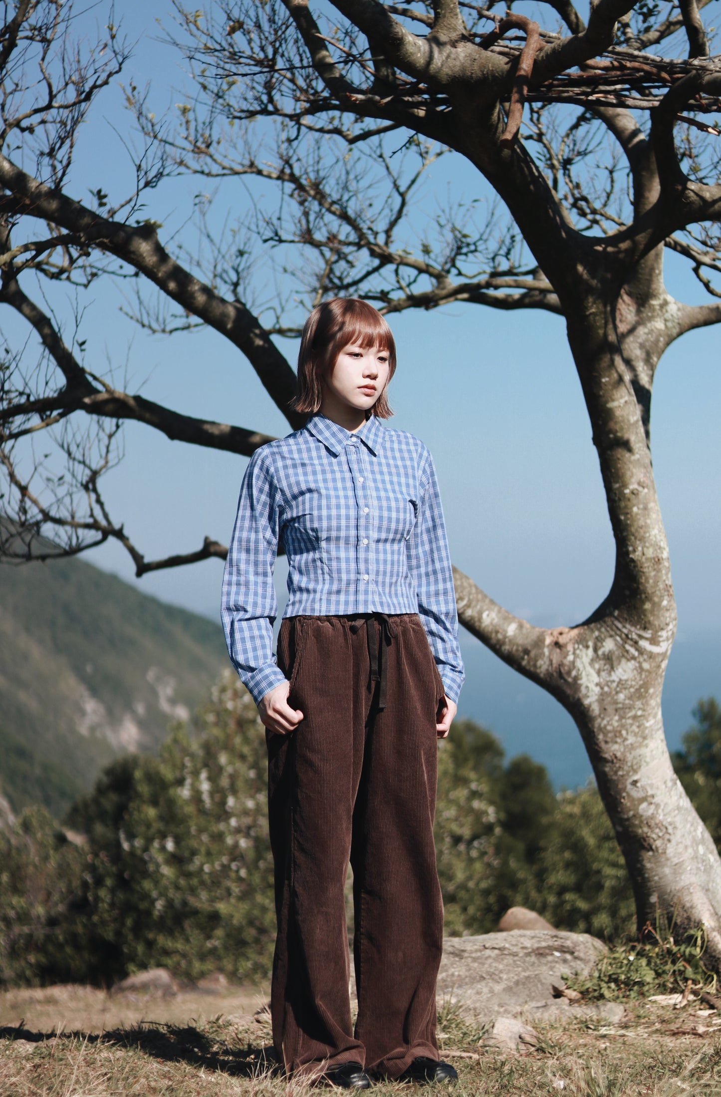 Cropped Shirt (Checkered)