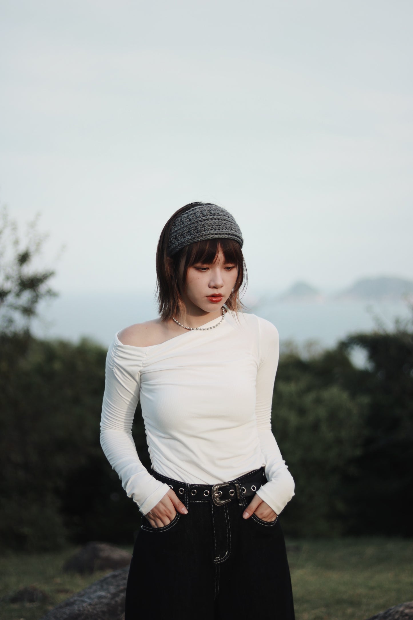 Ribbon Headband (Black/Brown/Grey/Ivory/Pink)