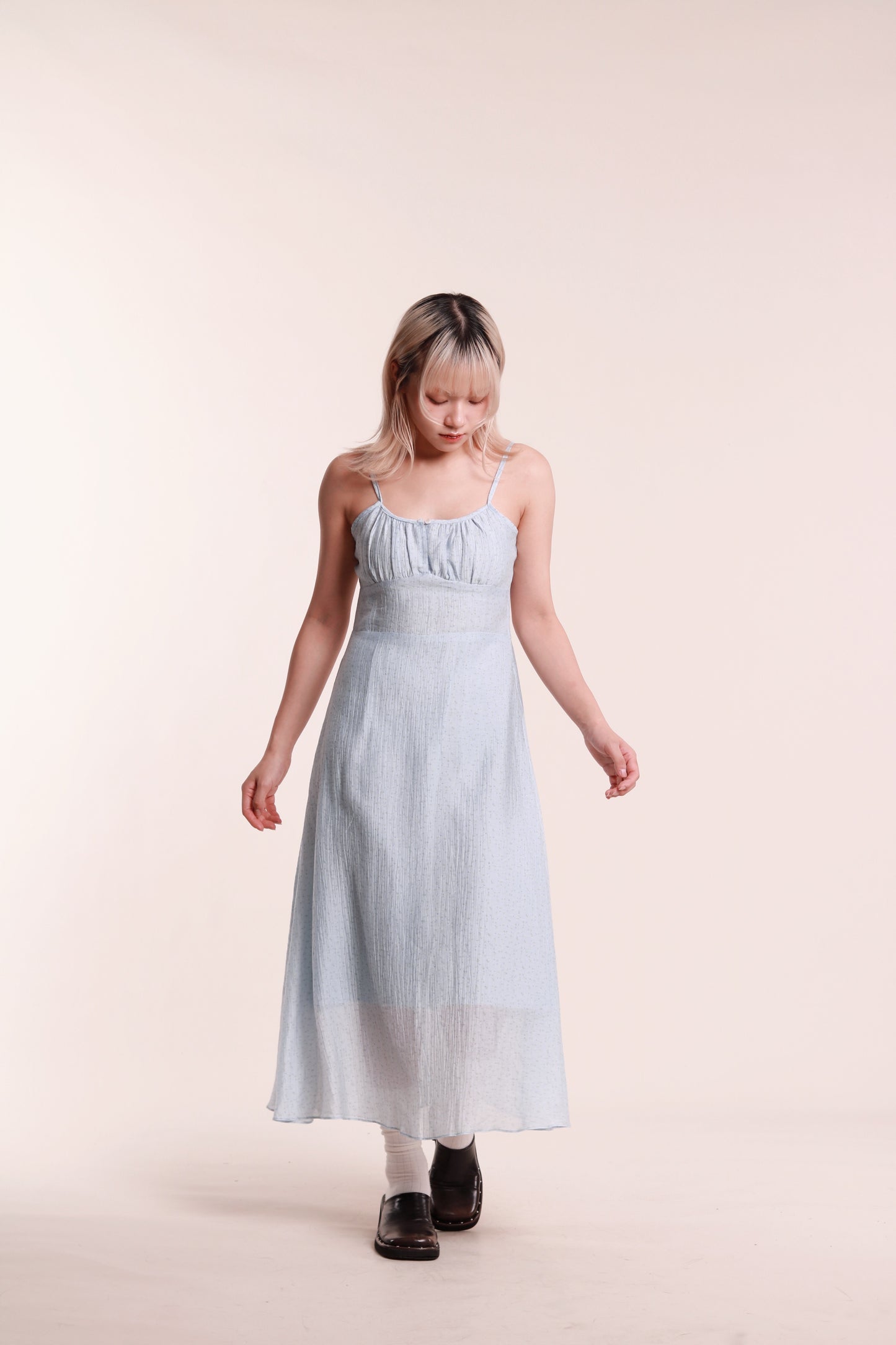 Floral Sleeveless Dress (Blue)