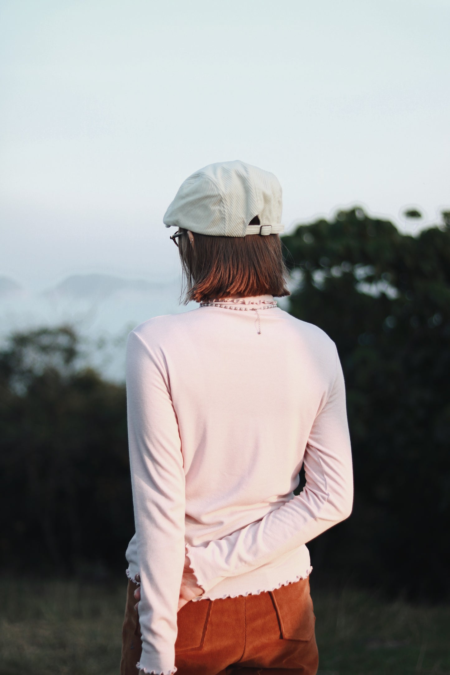 Corduroy News Cap (Ivory)