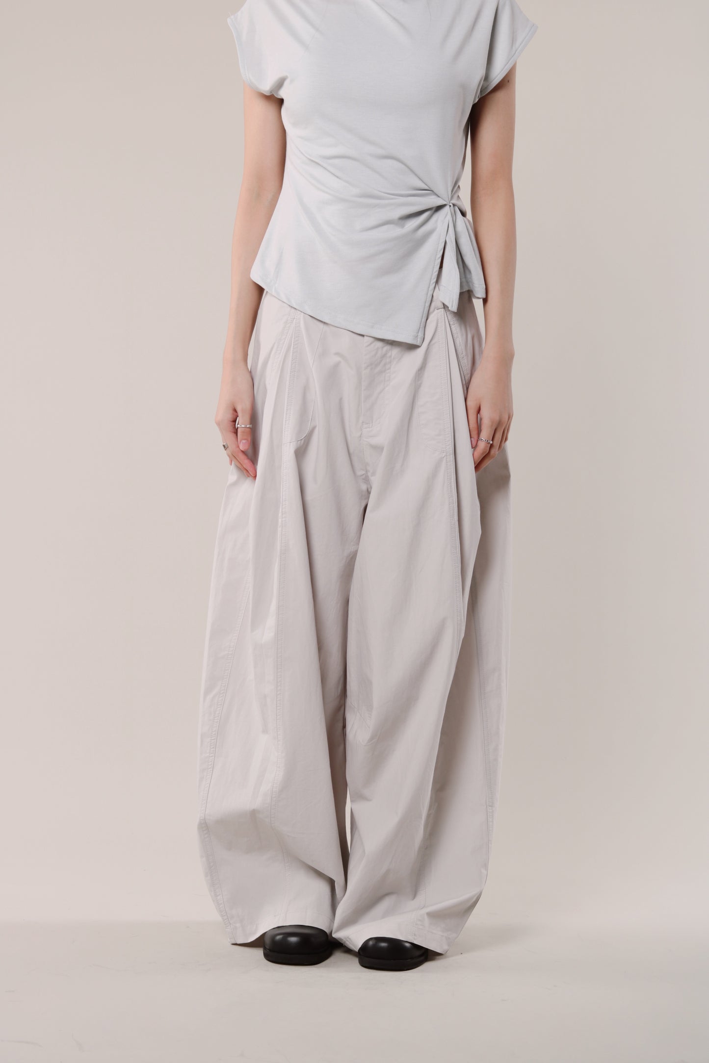 Wide Leg Pants (Light Grey)