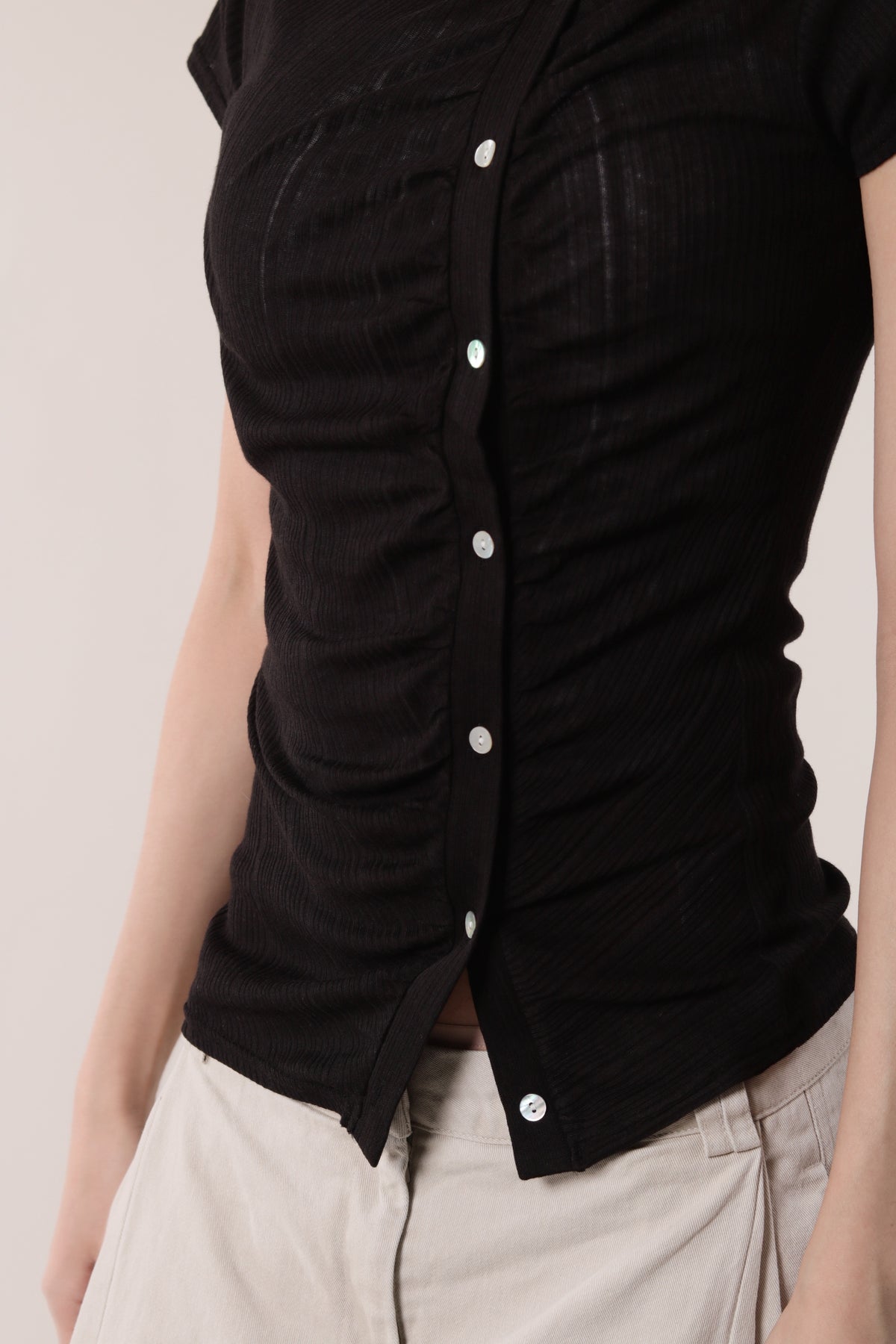 Sep Gathered Tee (Black)