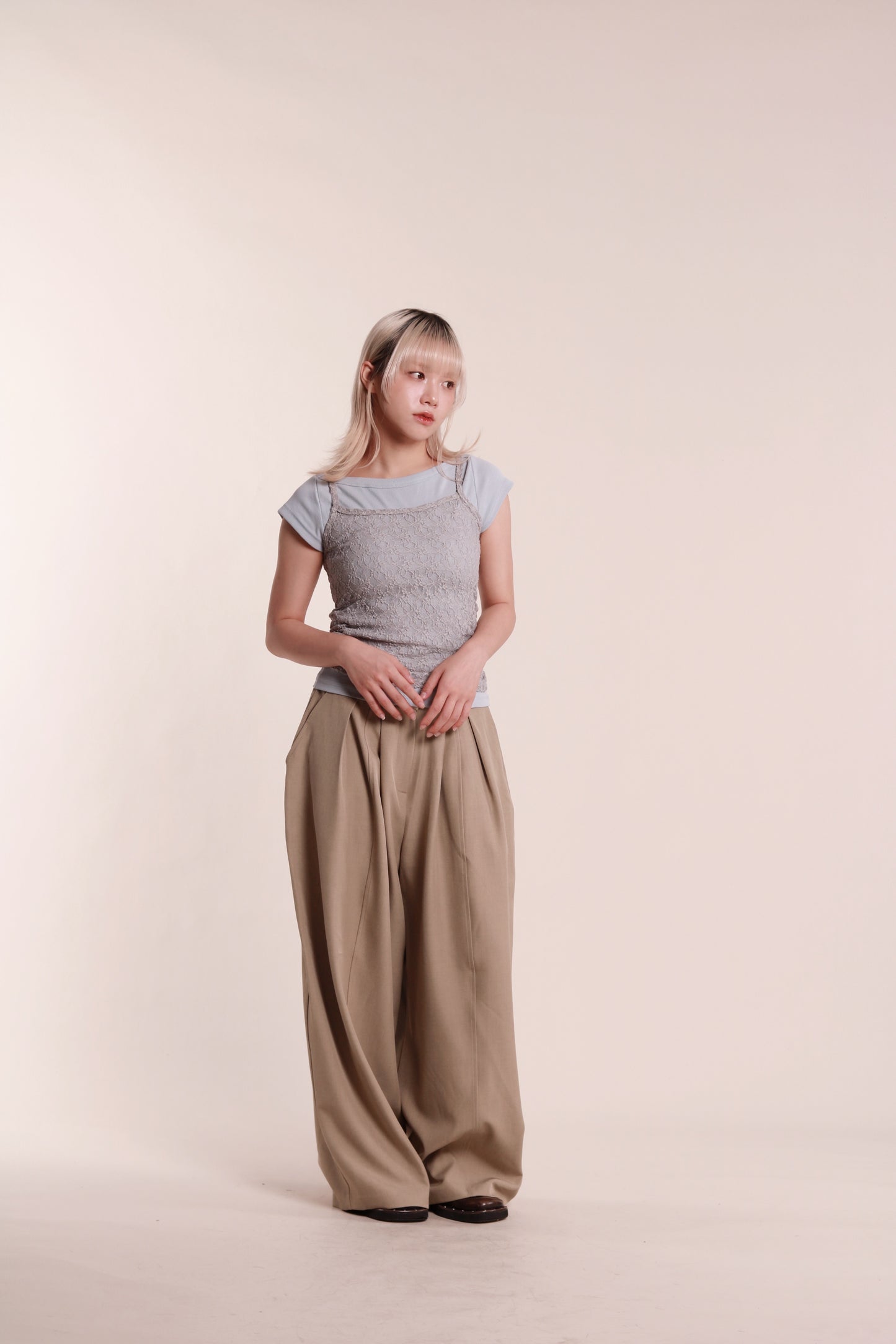 Mesh Sleeveless Top (Grey)